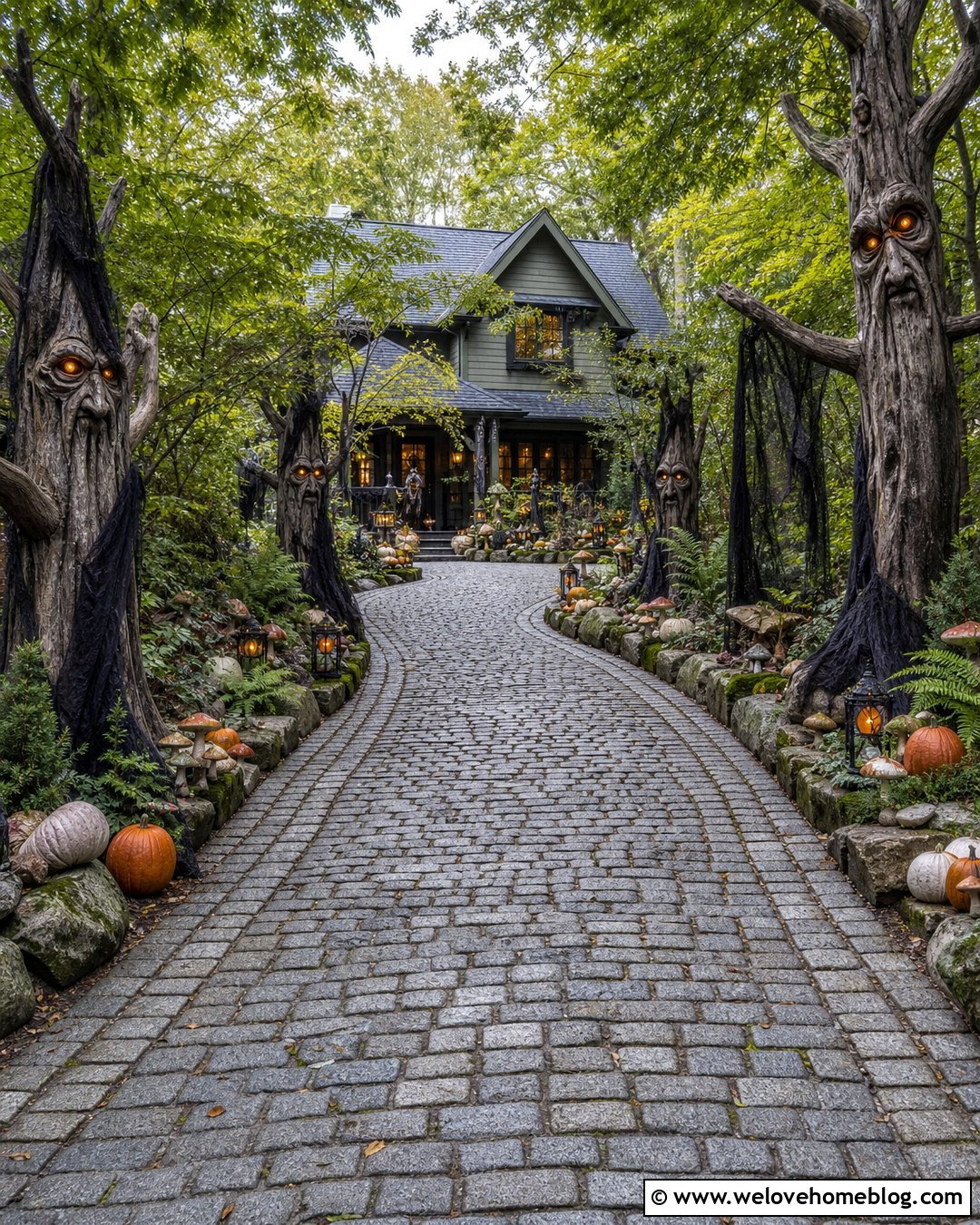 Haunted Forest Driveway Halloween Decorations - 25 Driveway Halloween Decorations Ideas