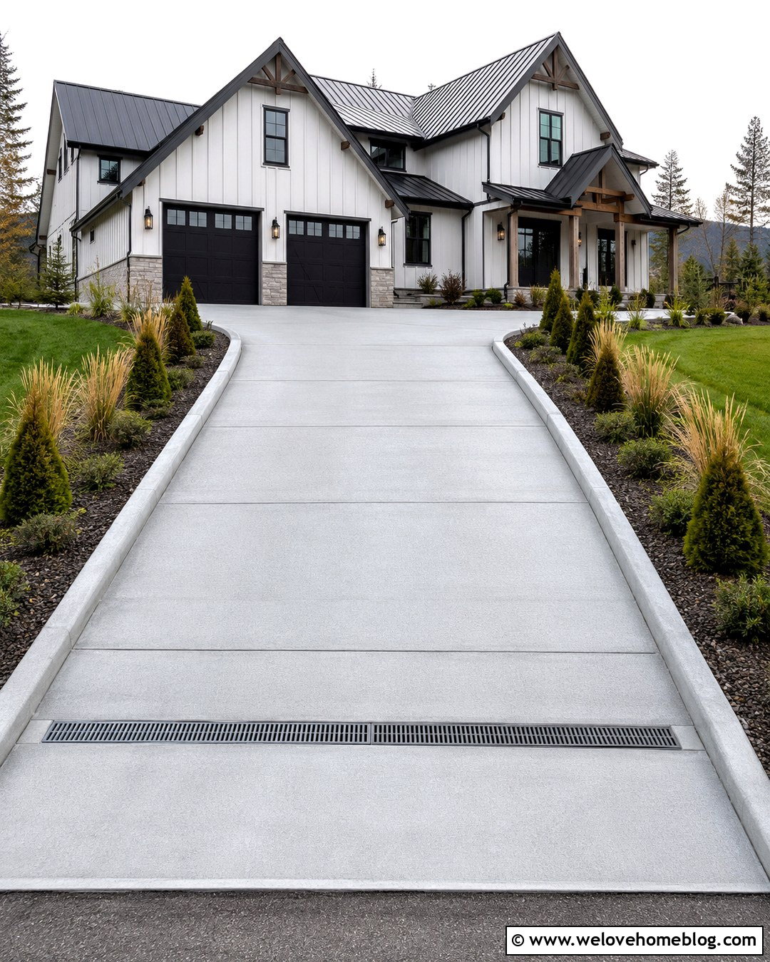 Heated Concrete Steep Driveway - 20 Steep Driveway Design Ideas