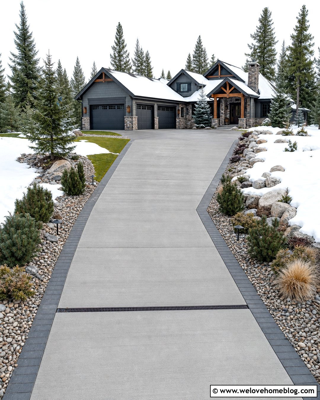 Heated Concrete Steep Driveway