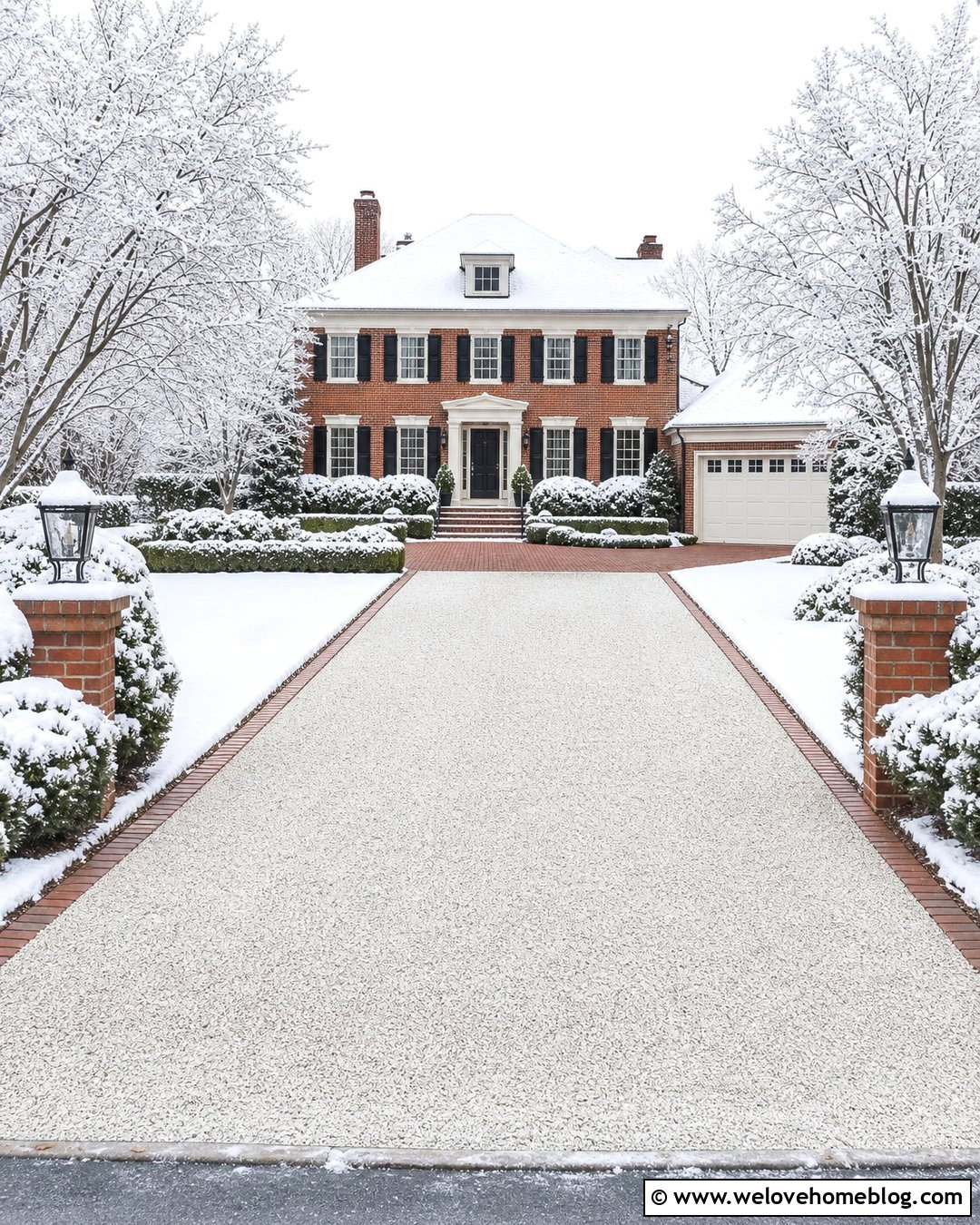 Heated Crushed Stone Driveway With Brick Border - 20 Heated Gravel Driveway Ideas