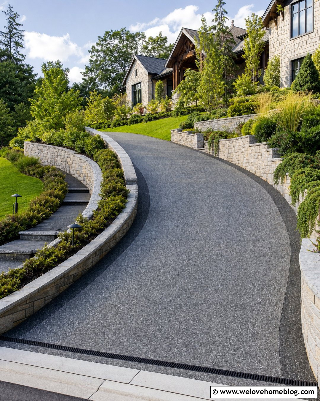 Heated Driveway With Retaining Walls - 30 Heated Driveway Ideas