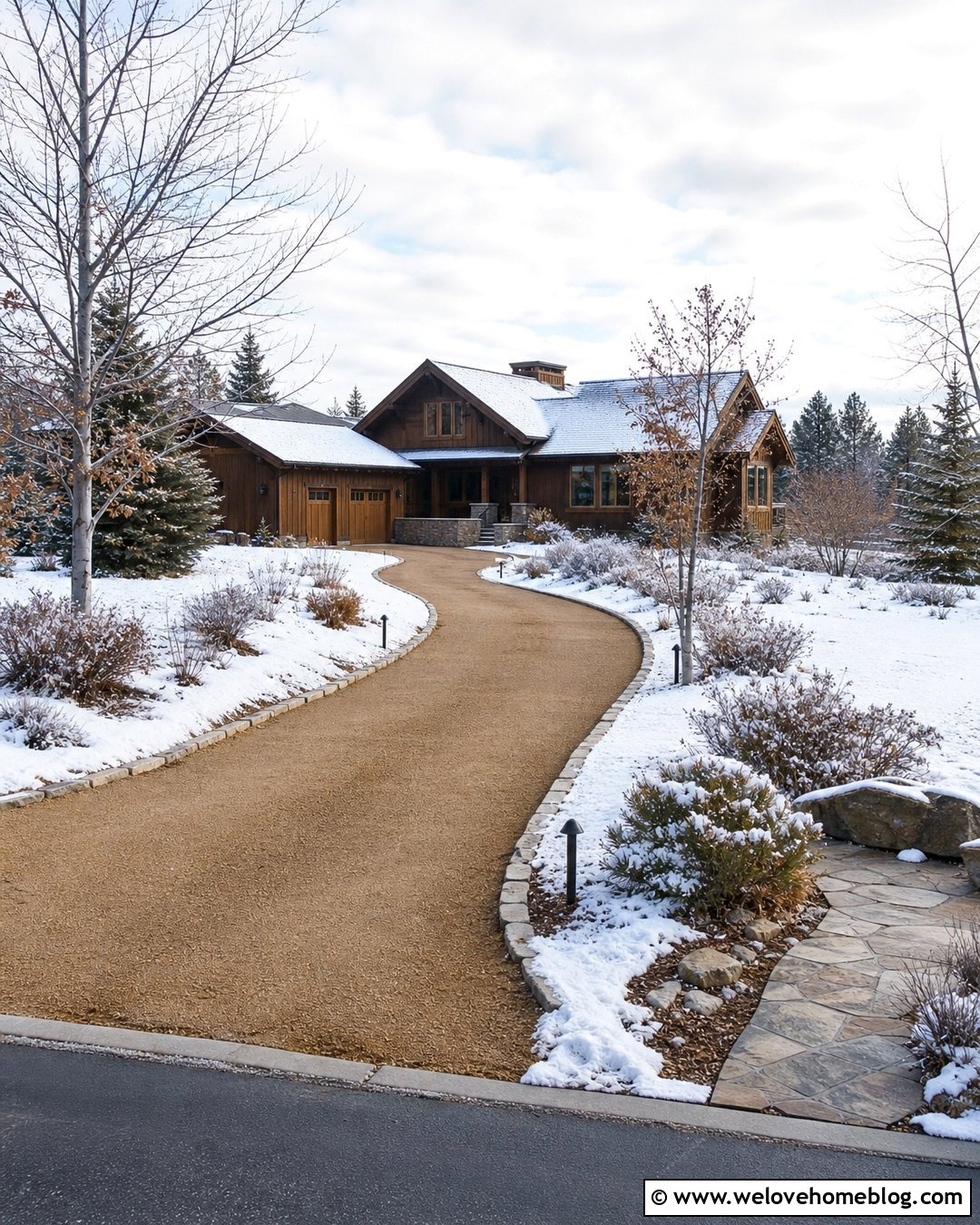 Heated Gravel Driveway With Native Plant Borders - 20 Heated Gravel Driveway Ideas