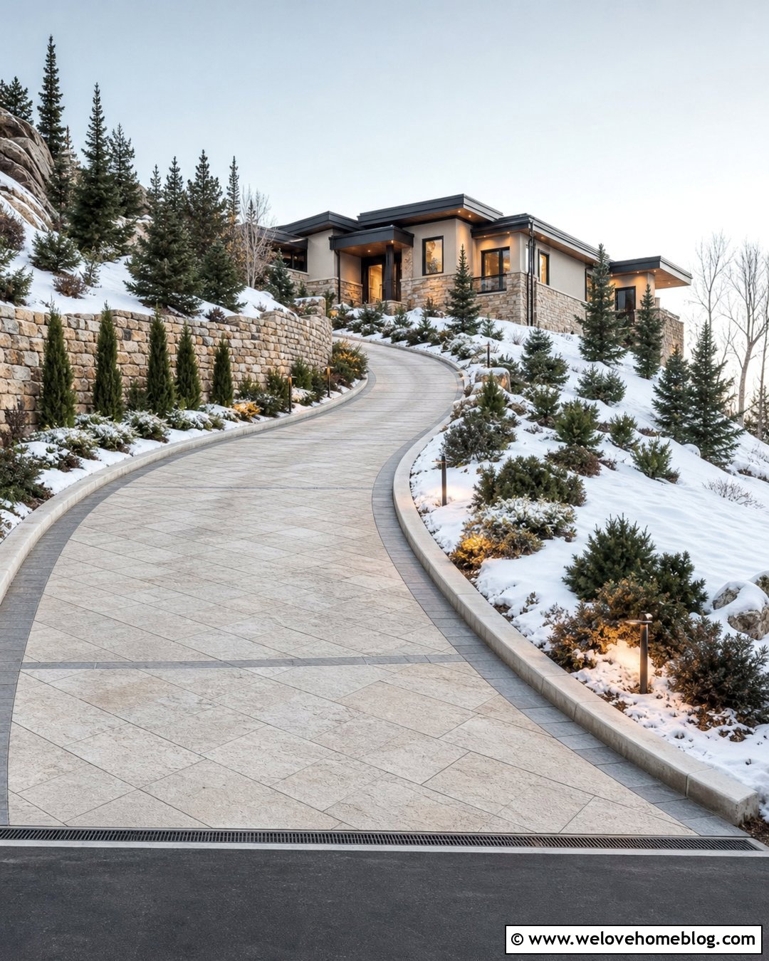 Heated Gravel Driveway With Retaining Wall - 20 Heated Gravel Driveway Ideas