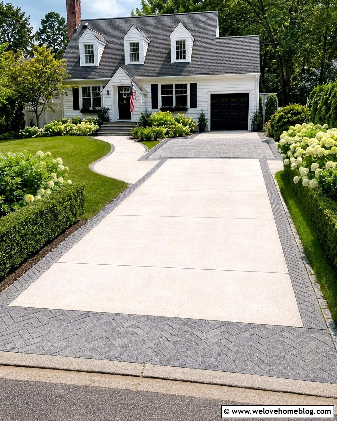 20 Stamped Concrete Driveway Border Ideas for a Luxe Look