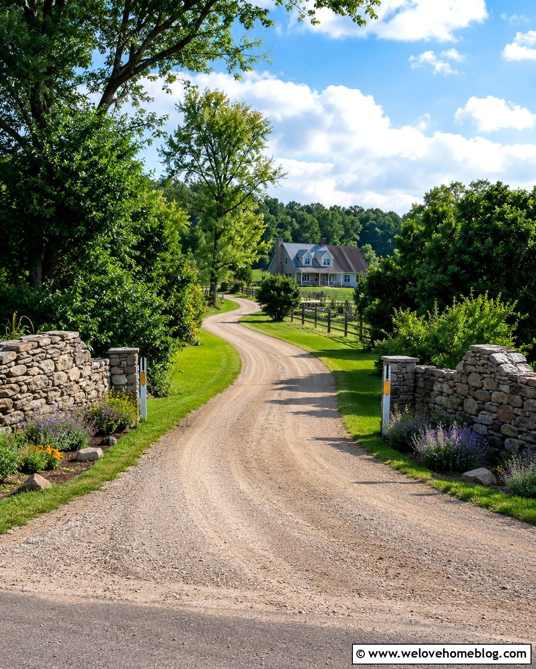 Hidden Rural Driveway Entrance With Clear Sightlines - 20 Hidden Driveway Entrance Ideas