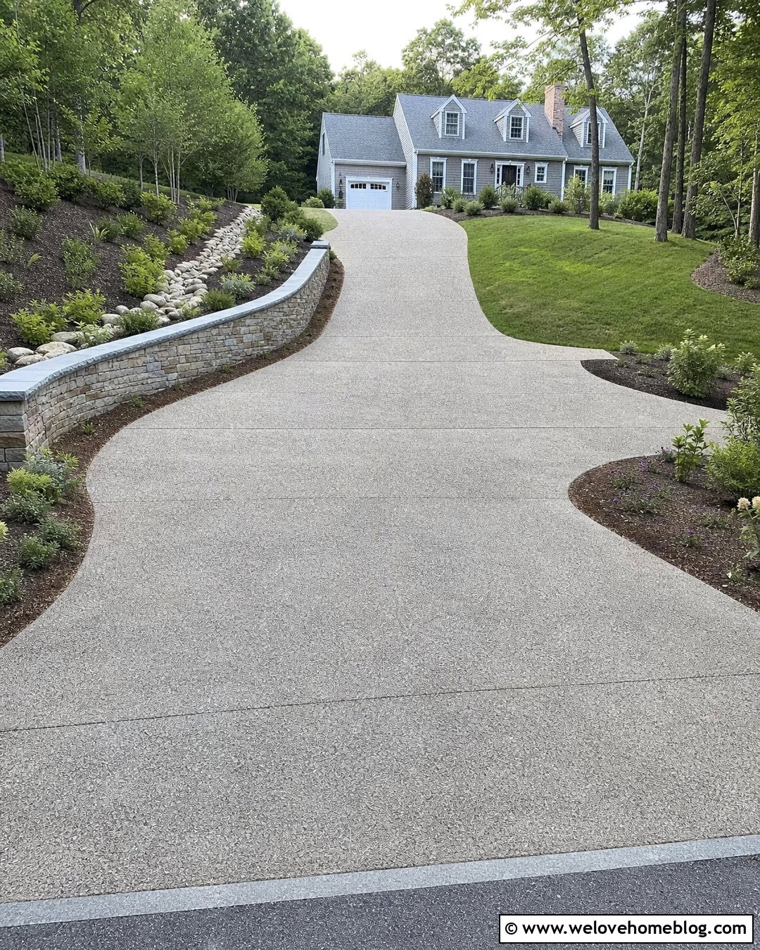 Hill Driveway With Parking Landing - 20 Hill Driveway Ideas