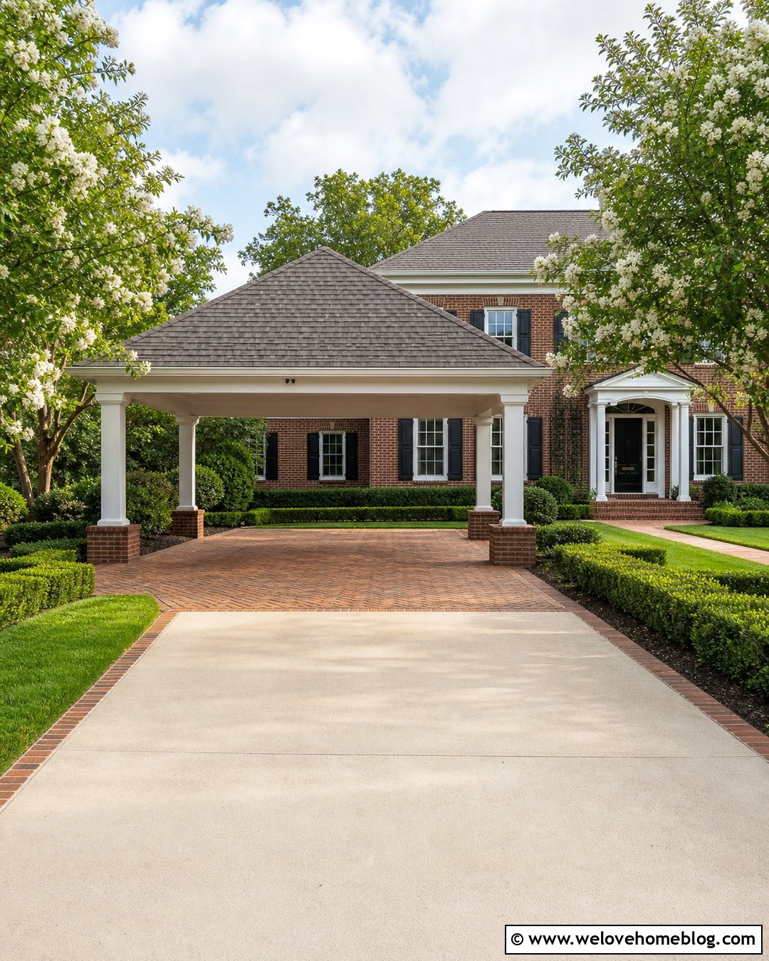 Hip Roof Driveway Carport - 20 Driveway Sun Shade Ideas