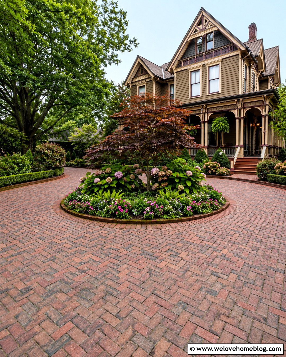 Historic Victorian House Circular Brick Driveway - 20 Historic House With Brick Driveway Ideas