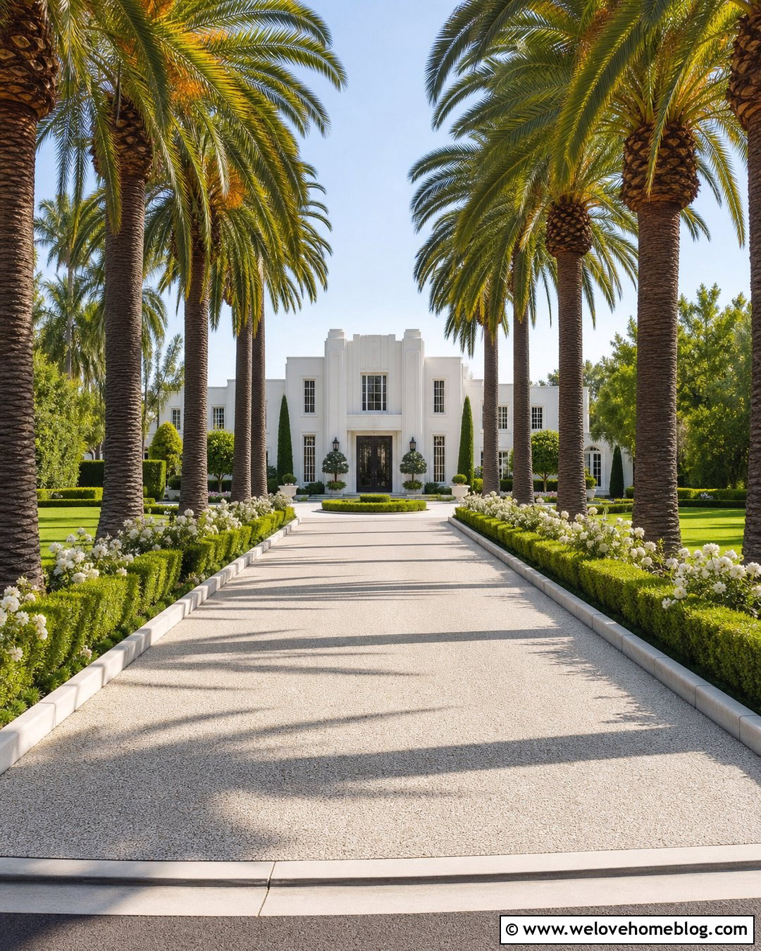 Hollywood Driveway With Palm Trees - 20 Hollywood Driveway Ideas