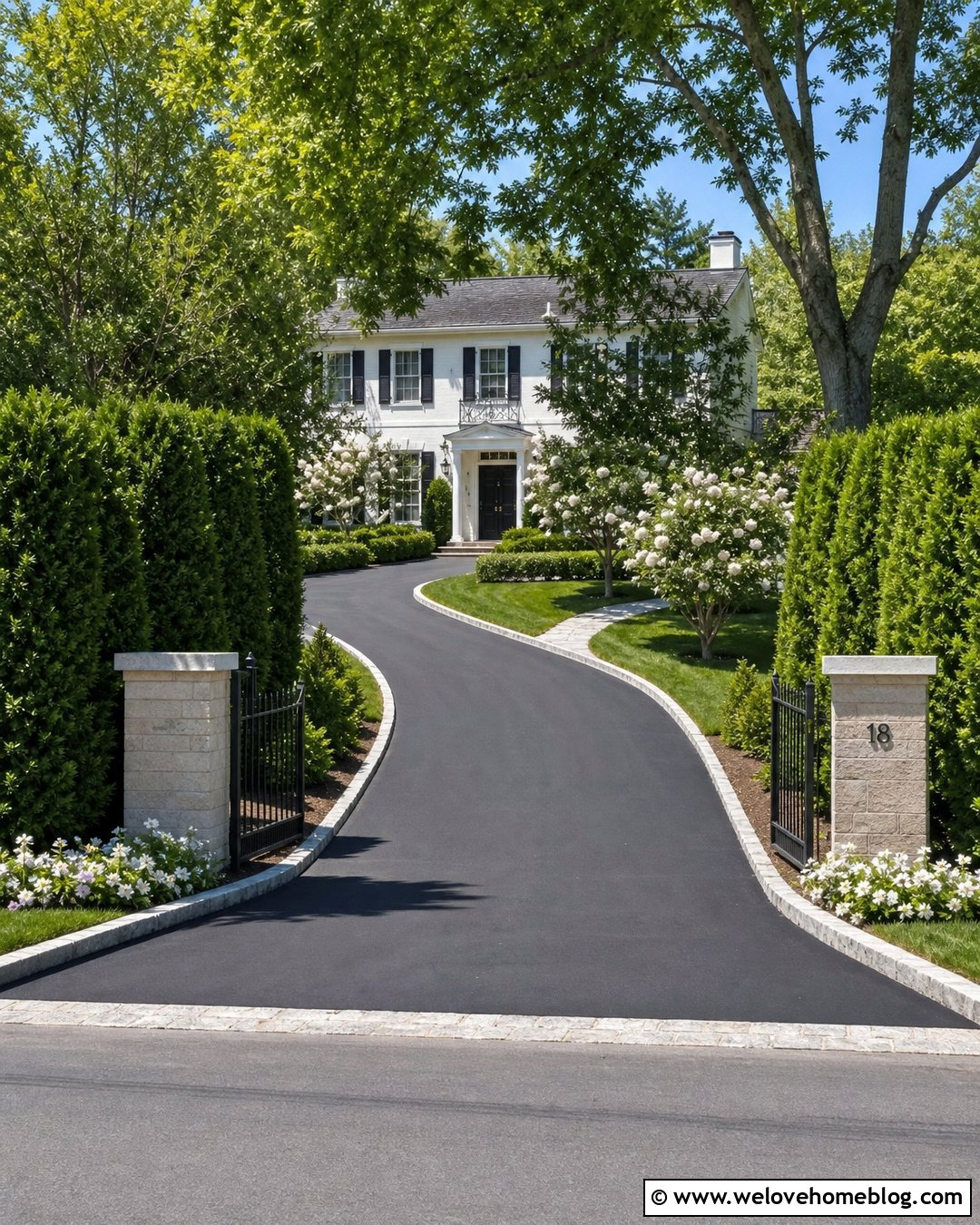 Hollywood Driveway With Privacy Hedges - 20 Hollywood Driveway Ideas