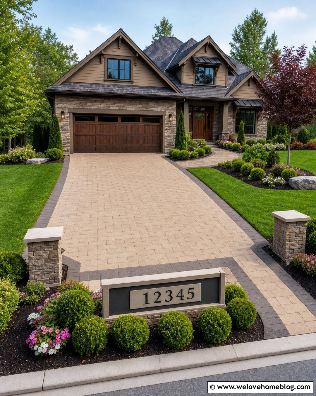 Horizontal Driveway Address Plaque - 35 house number sign for yard driveways ideas