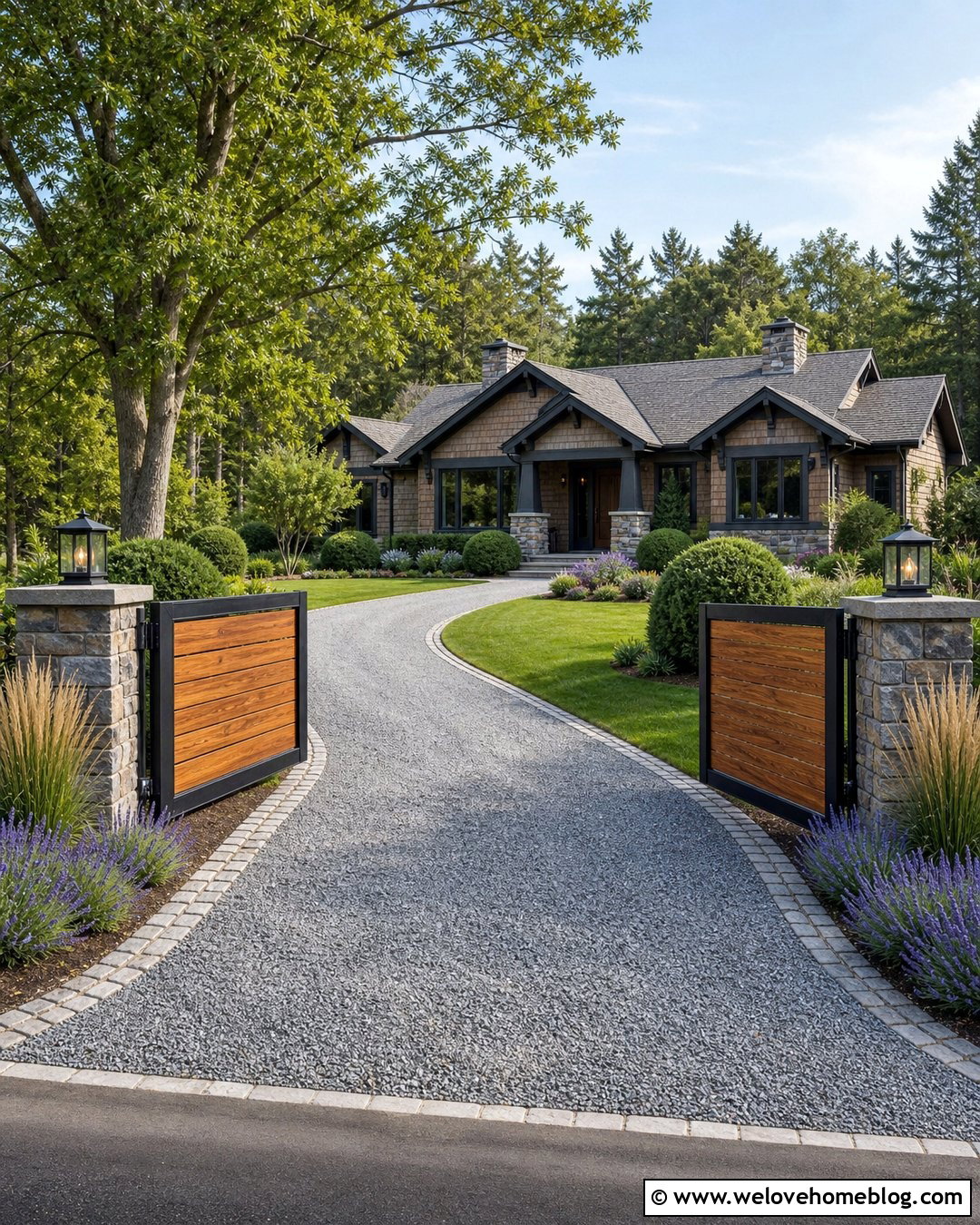 Horizontal Driveway Gate For A Curved Driveway - 20 horizontal driveway gate ideas