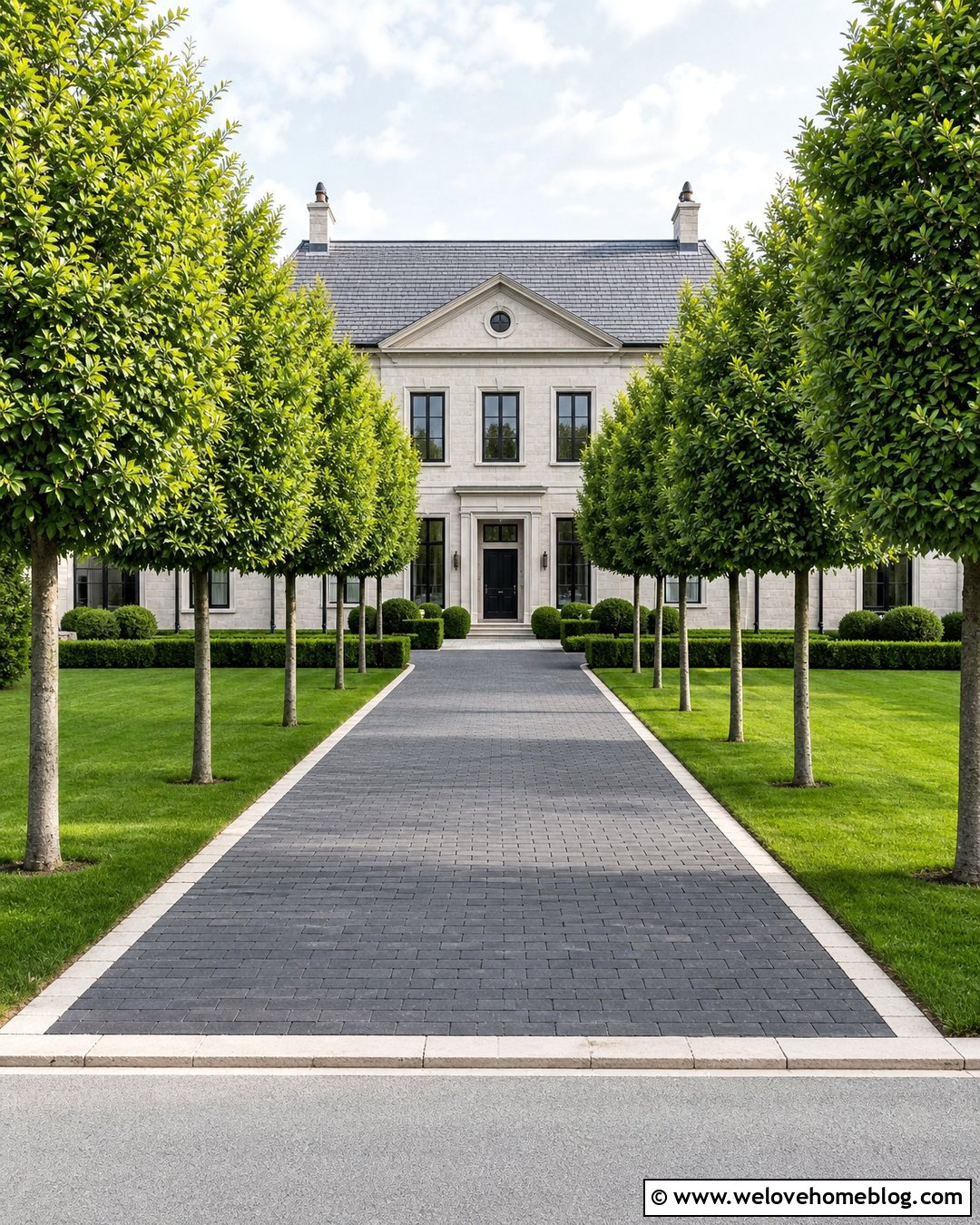 Hornbeam Tree Lined Formal Driveway - 25 trees lining driveway ideas
