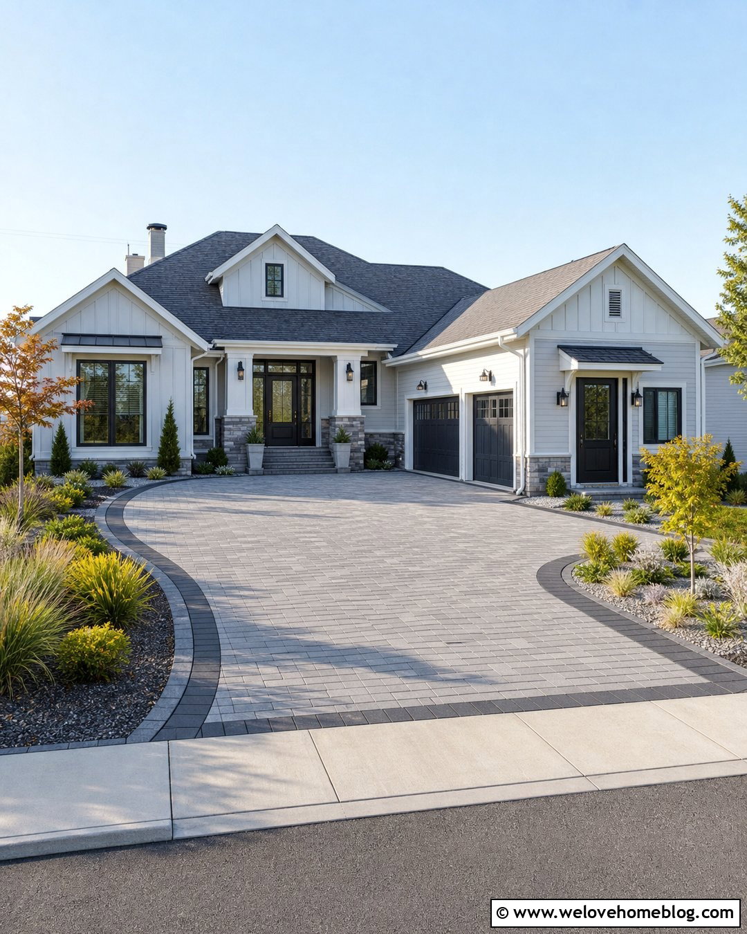 Horseshoe Driveway With Low Maintenance Landscaping - 25 horseshoe driveway landscaping ideas