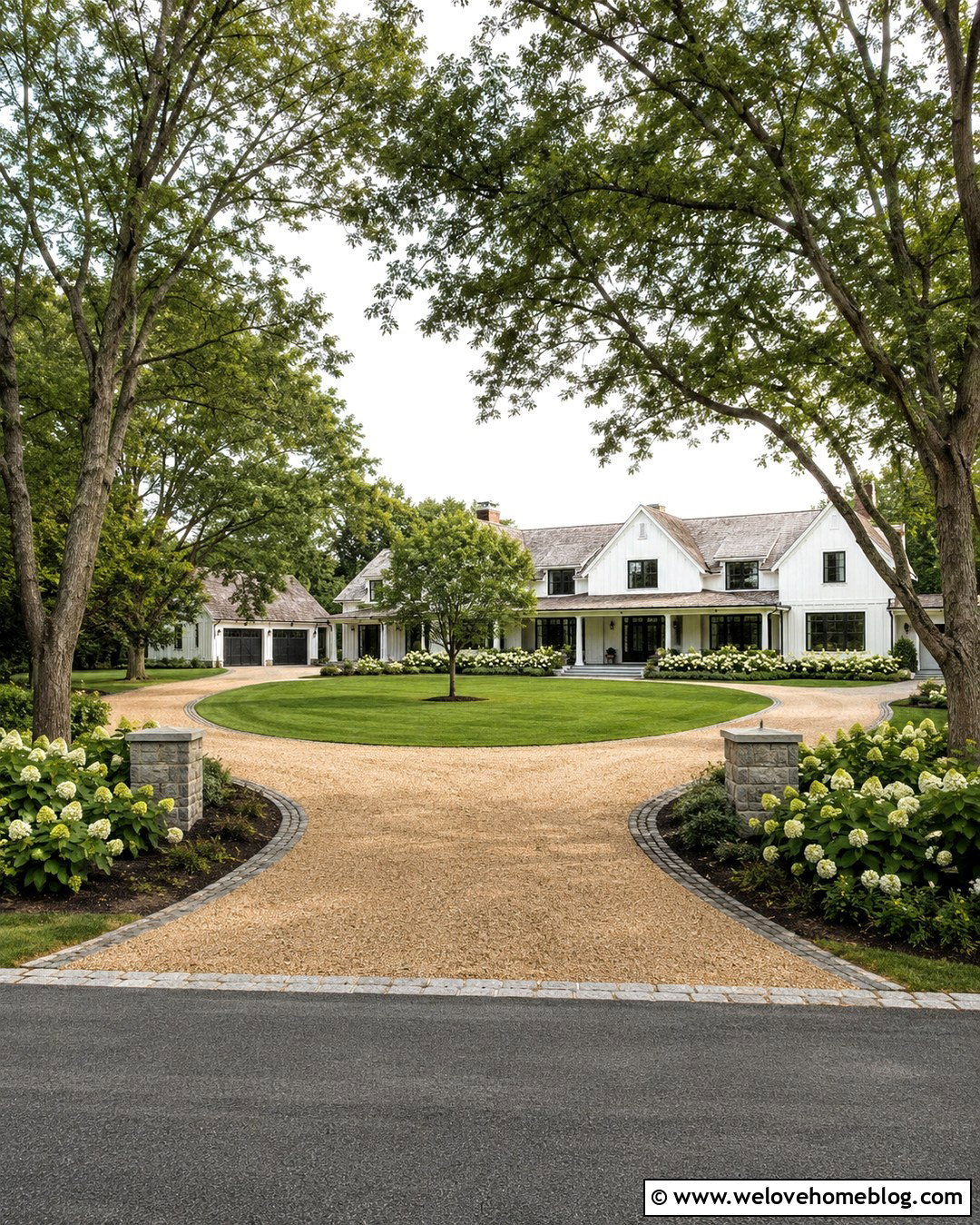 Horseshoe Gravel Driveway Blueprint - 20 driveway blueprints ideas
