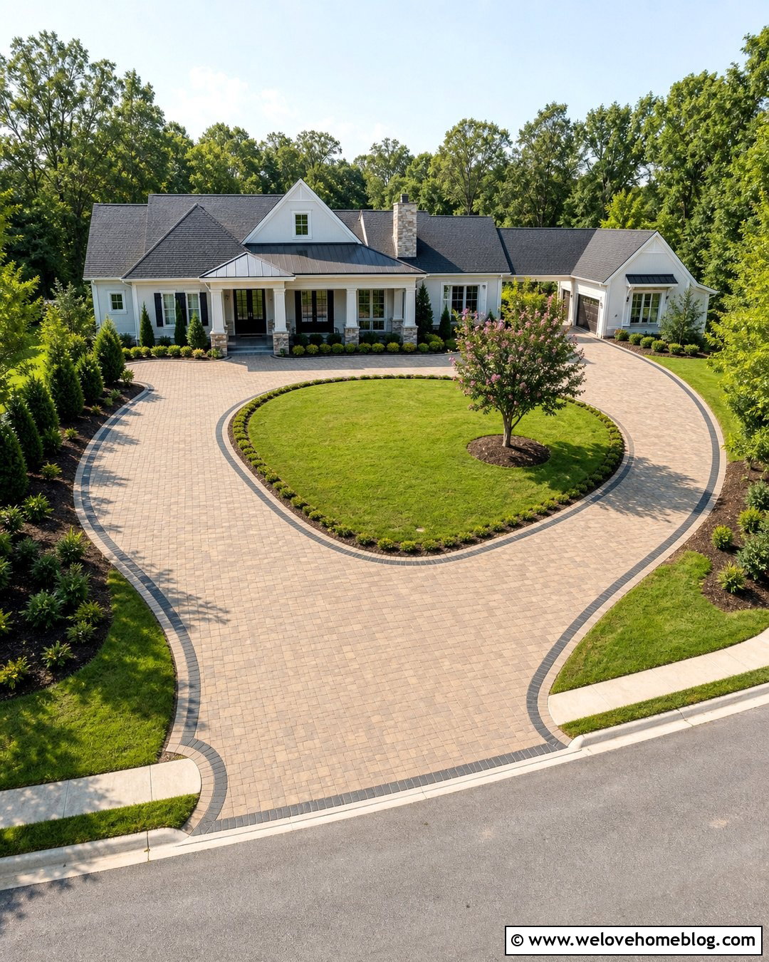 Horseshoe Porte Cochere Driveway - 35 Porte Cochere Driveway Ideas
