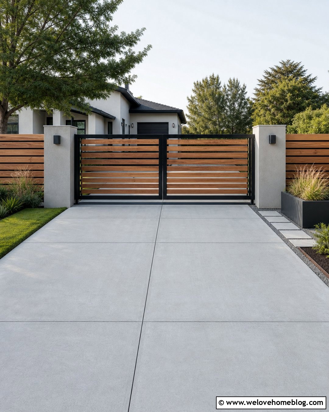 How To Make A Modern Horizontal Slat Driveway Gate - 20 How To Make A Driveway Gate Ideas