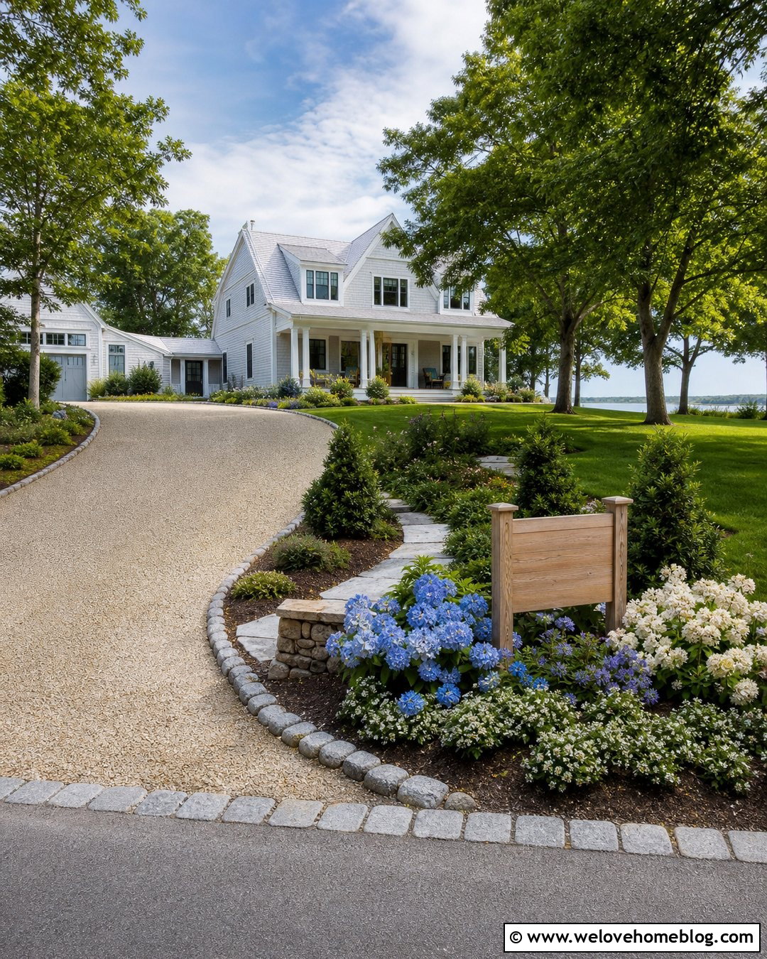 Hydrangea Driveway Address Sign - 25 hydrangea driveway ideas