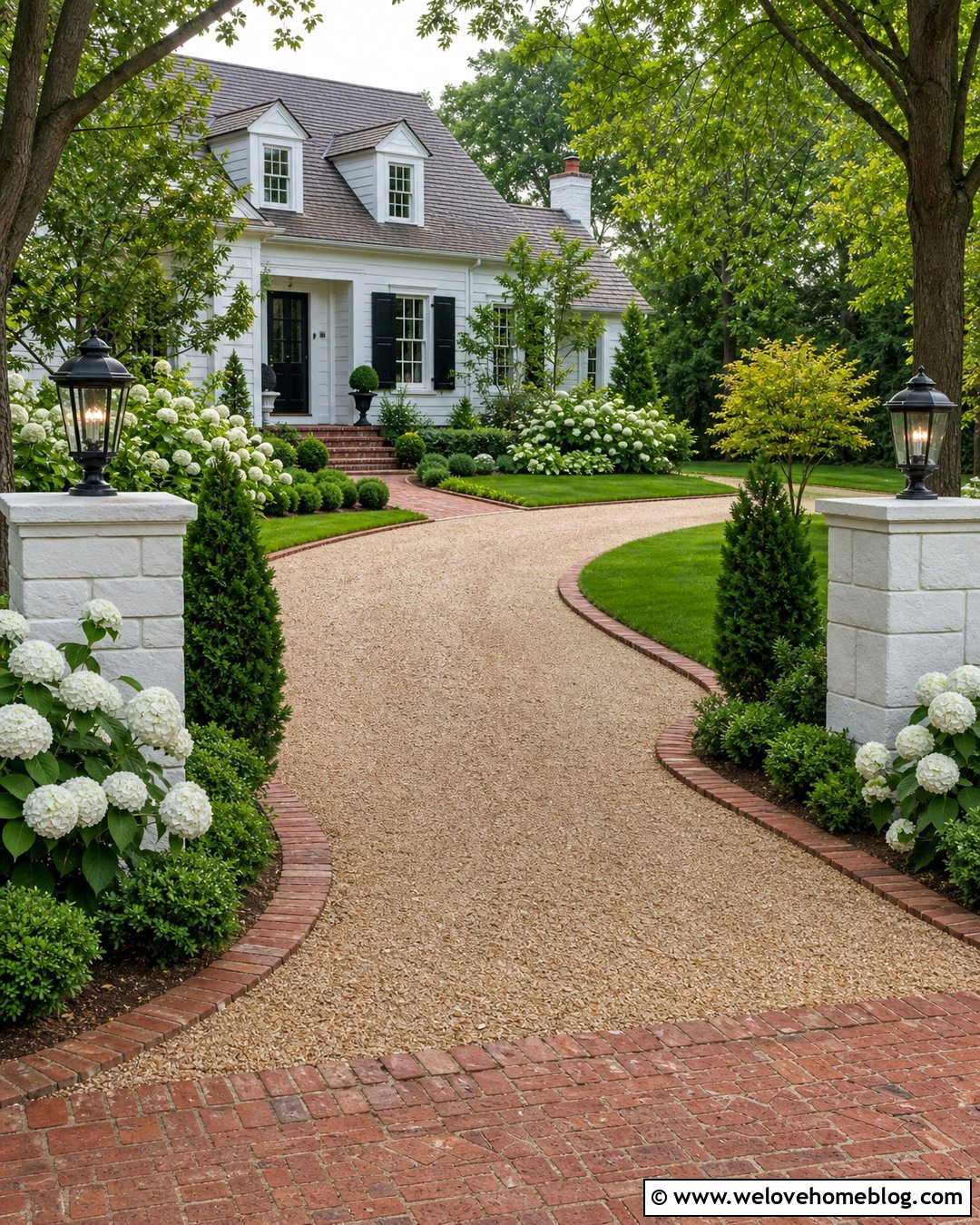 Hydrangea Driveway Entrance - 35 End Of Driveway Entrance Ideas