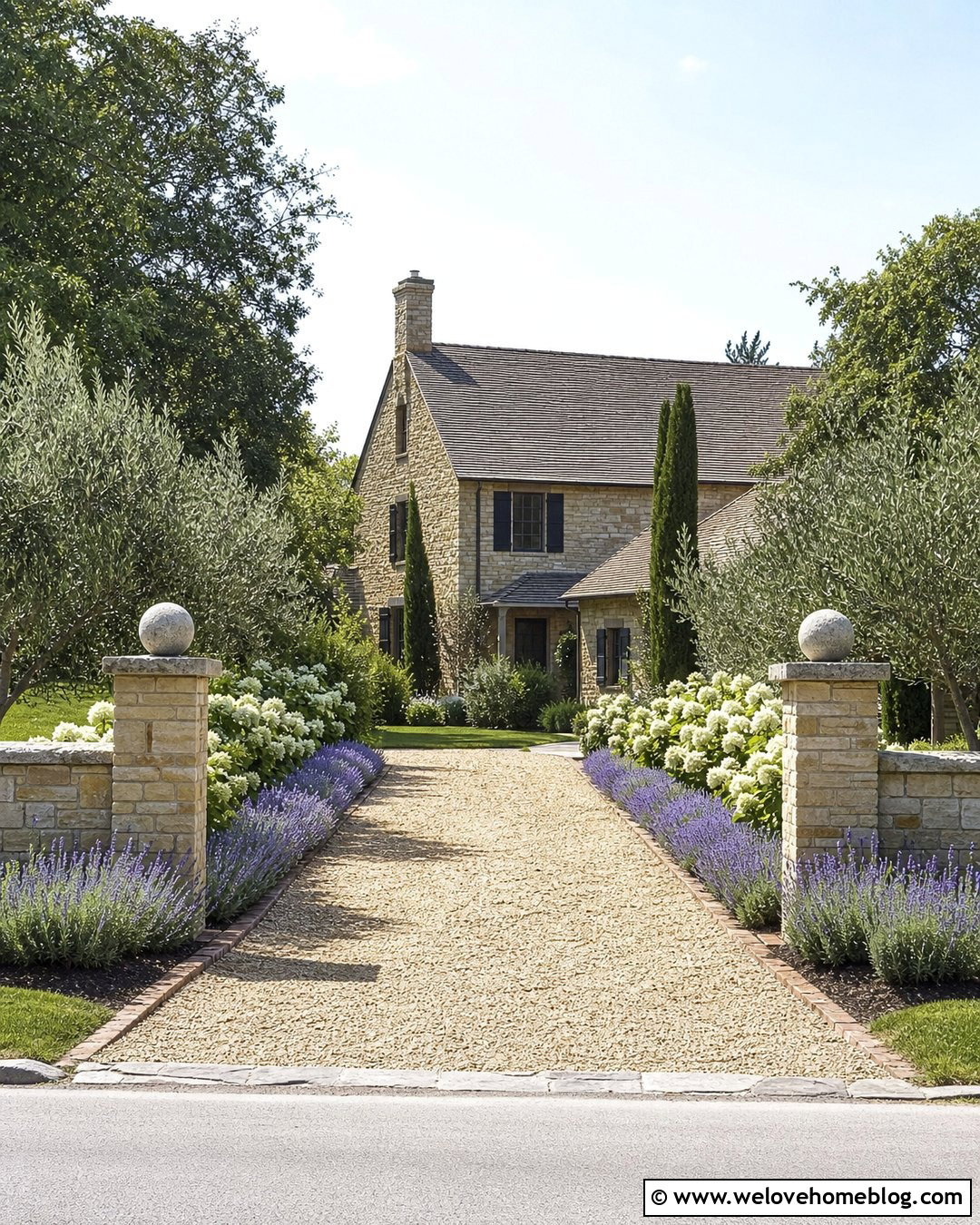 Hydrangea Driveway With Lavender - 25 hydrangea driveway ideas
