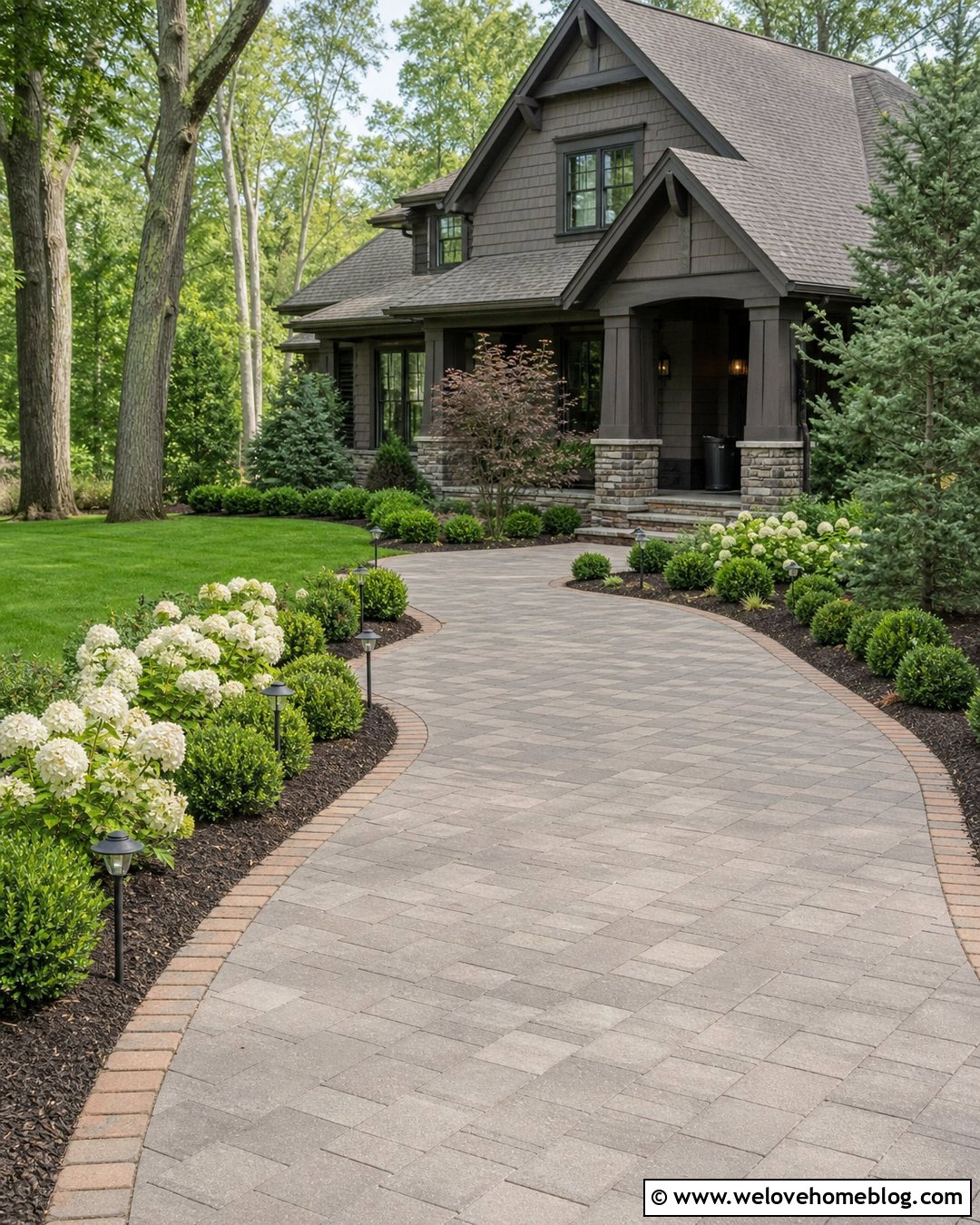Hydrangeas With Driveway Lighting - 20 Hydrangeas Along Driveway Ideas