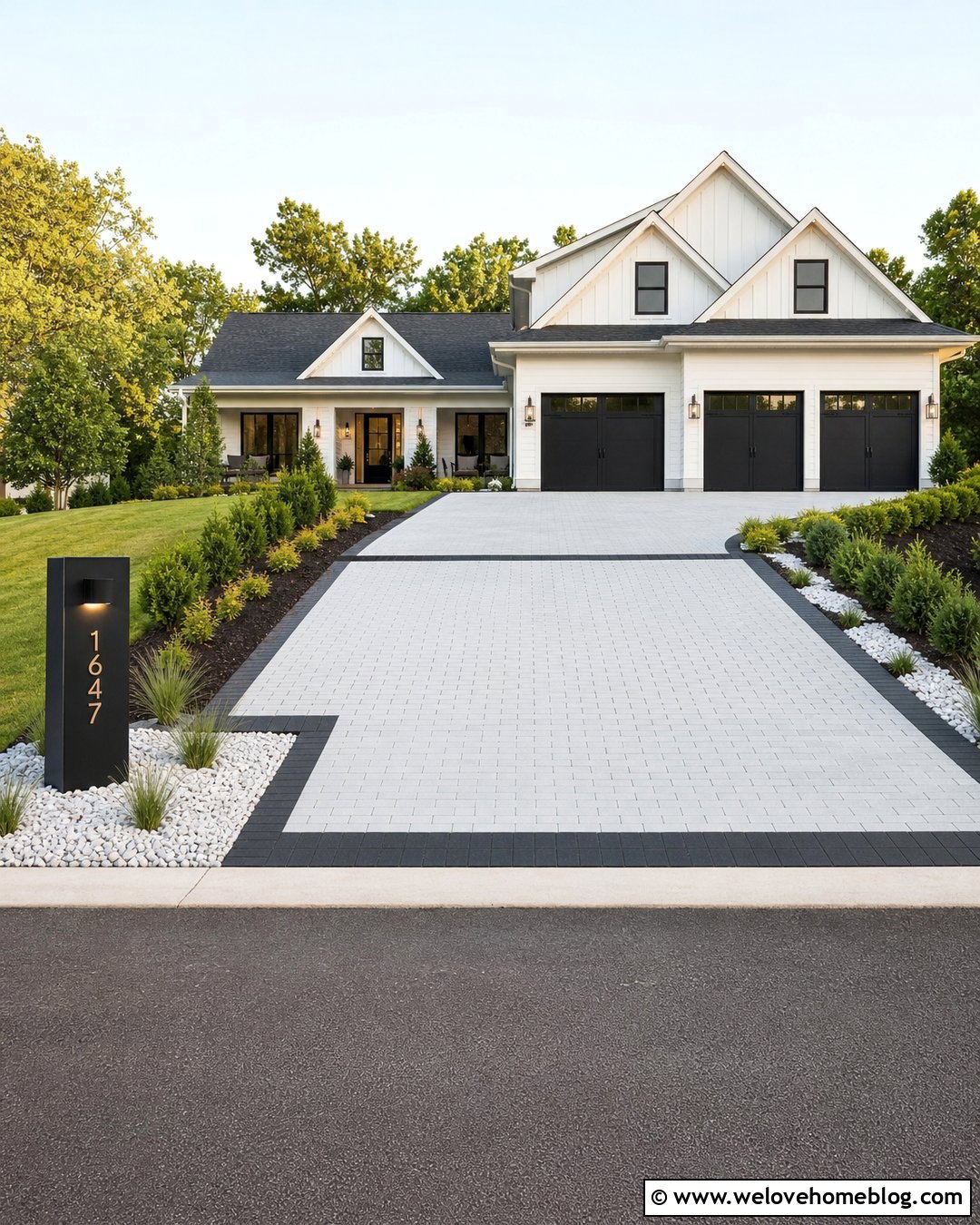 Illuminated Mailbox Driveway Pillar - 45 driveway address sign ideas