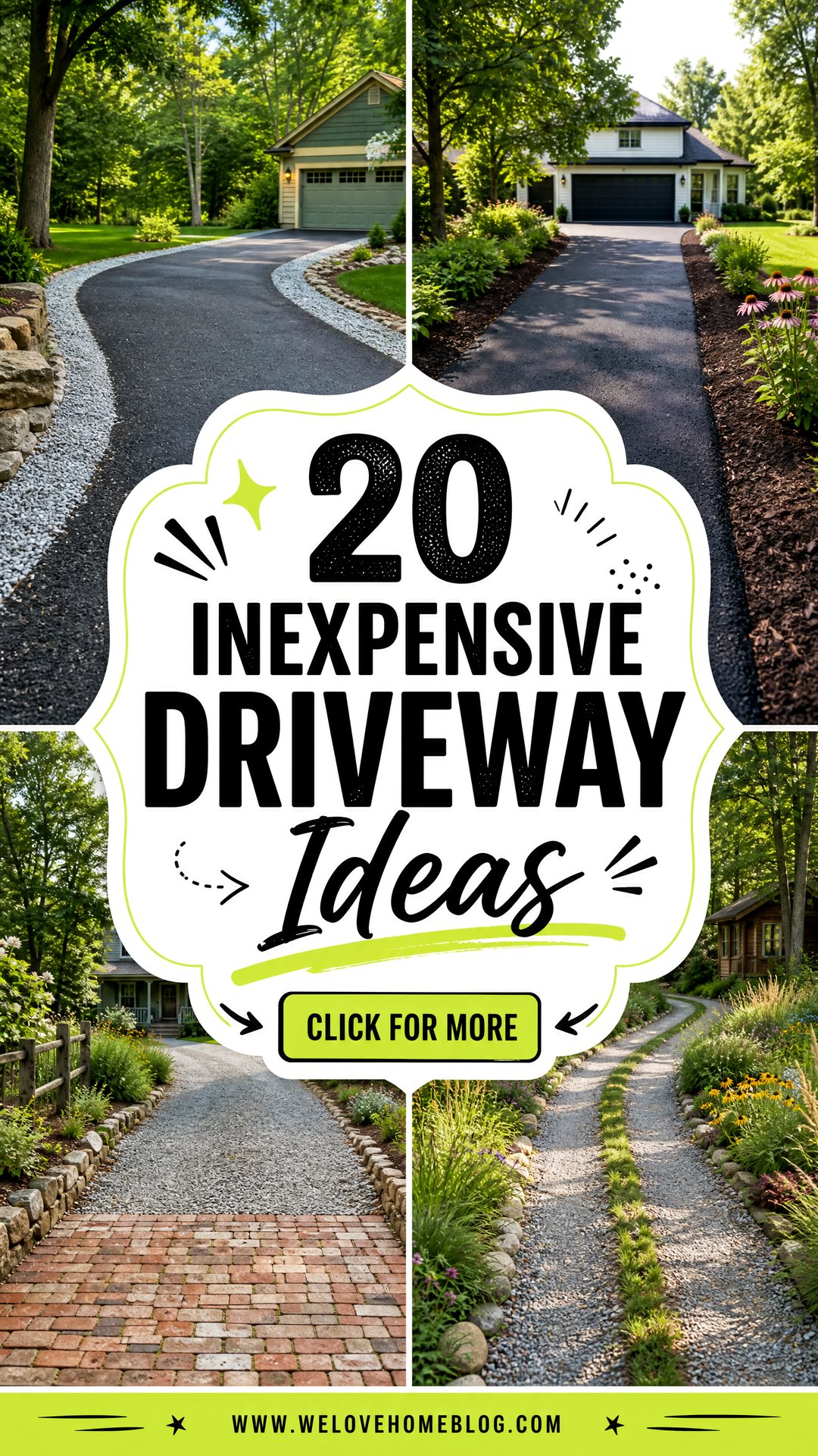 20 Inexpensive Driveway Ideas for a Stylish Budget Upgrade - 20 Inexpensive Driveway Ideas for a Stylish Budget Upgrade