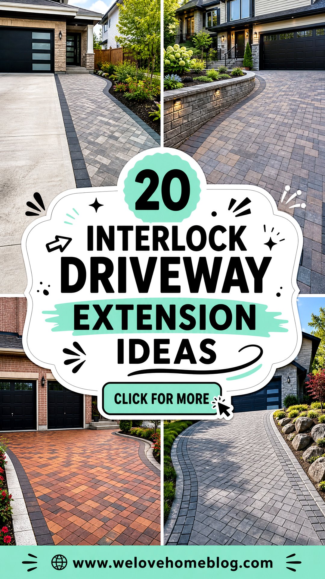 20 Interlock Driveway Extension Ideas for More Parking Space - 20 Interlock Driveway Extension Ideas for More Parking Space