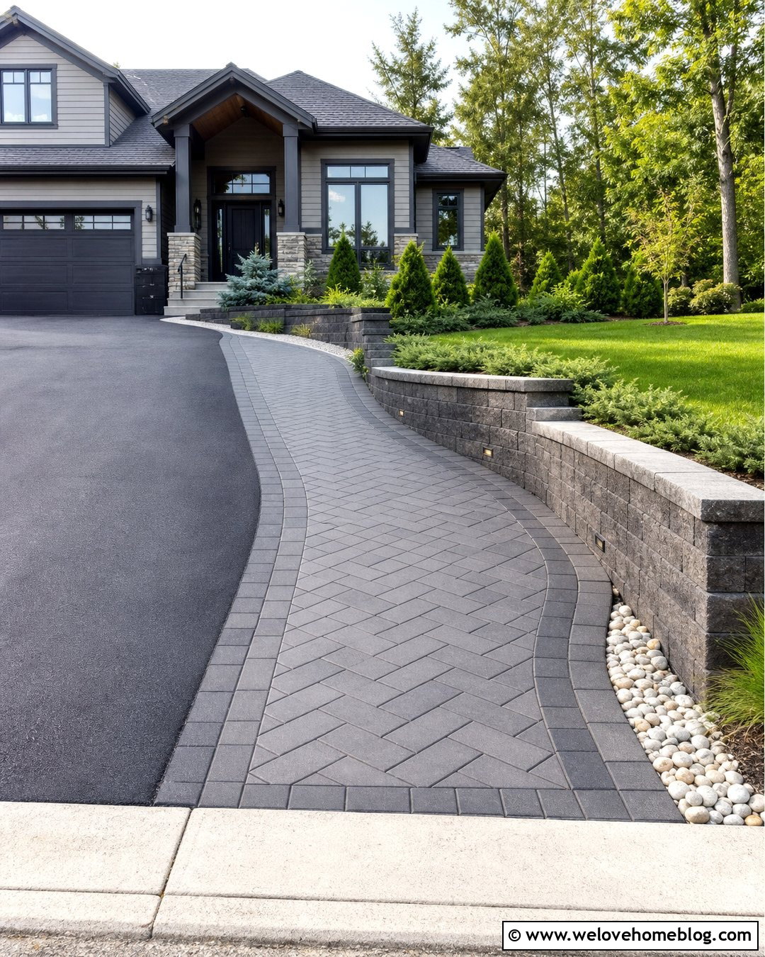 20 Interlock Driveway Extension Ideas for More Parking Space
