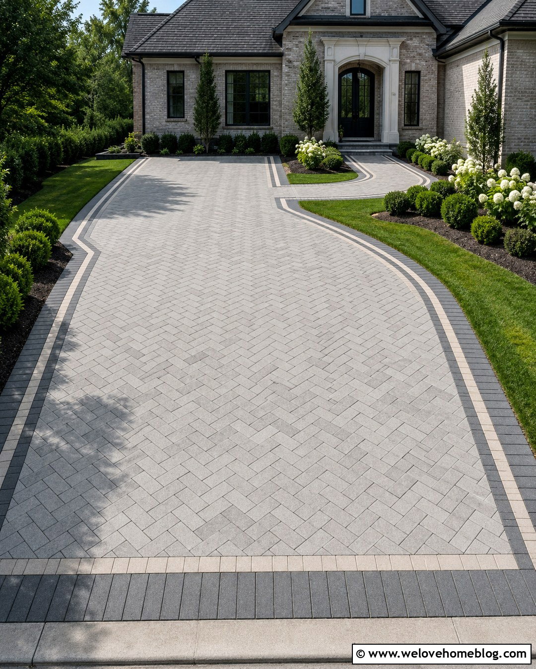 Interlock Driveway With Double Border - 20 Interlock Driveway Designs Ideas