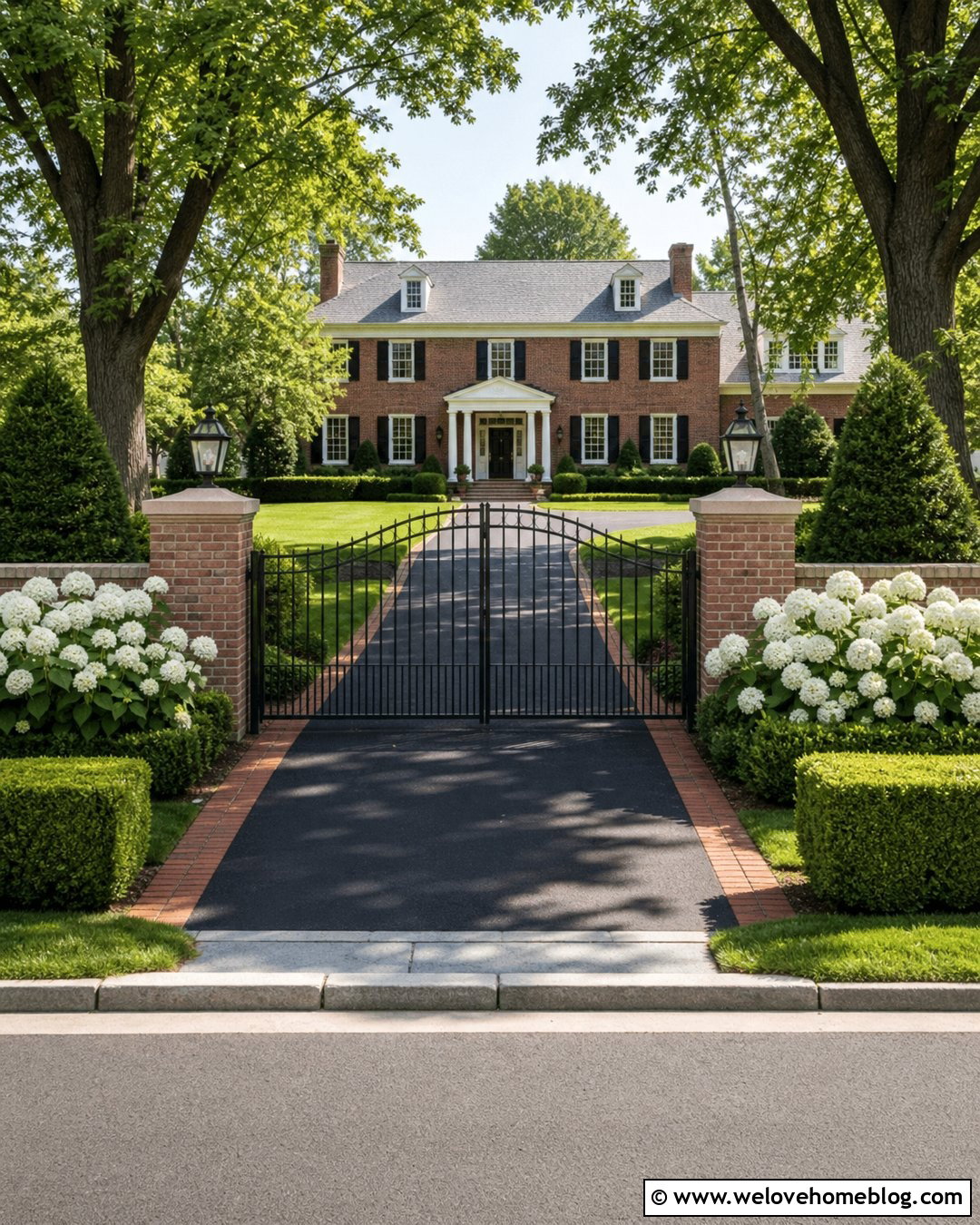 Iron Driveway Gate With Brick Columns - 20 iron driveway gates entrance ideas