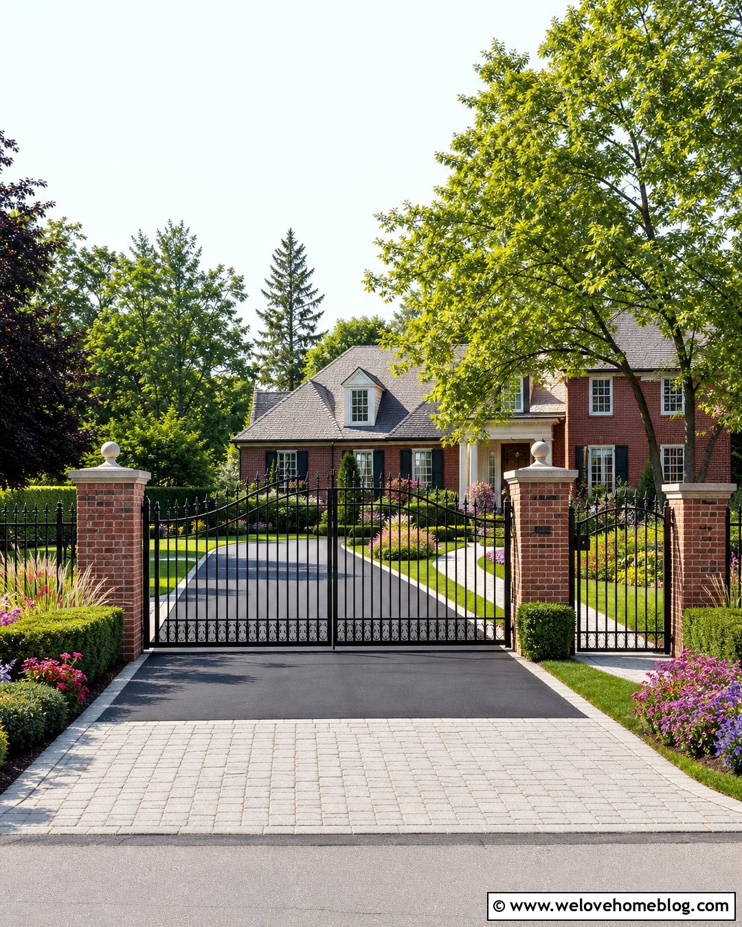 Iron Driveway Gate With Matching Fence - 20 iron driveway gates entrance ideas