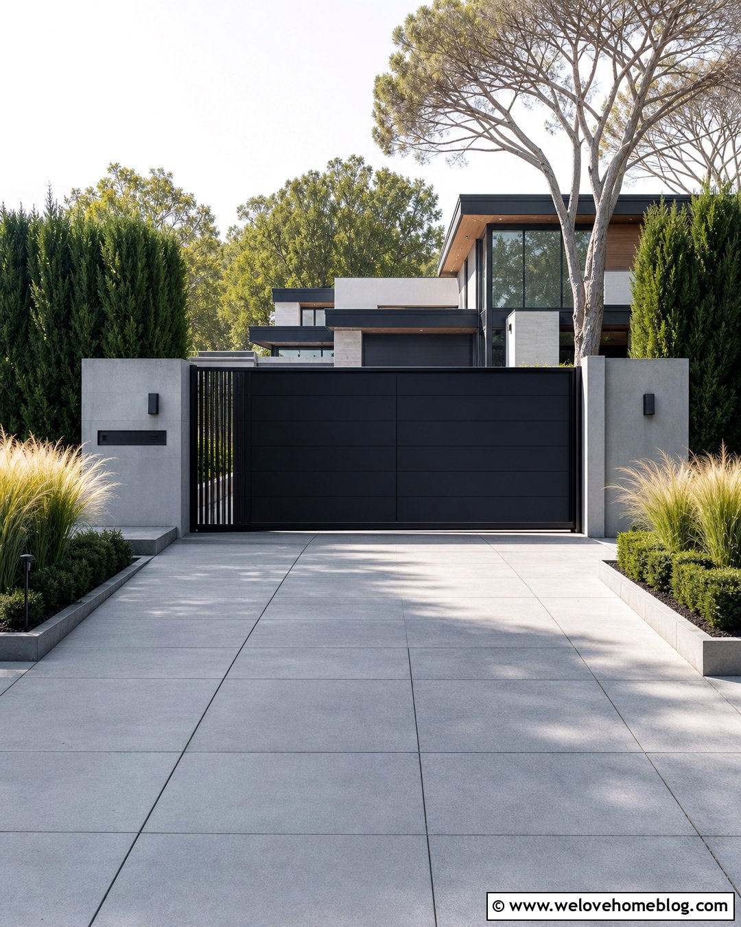 Iron Driveway Gate With Privacy Panels - 20 iron driveway gates entrance ideas