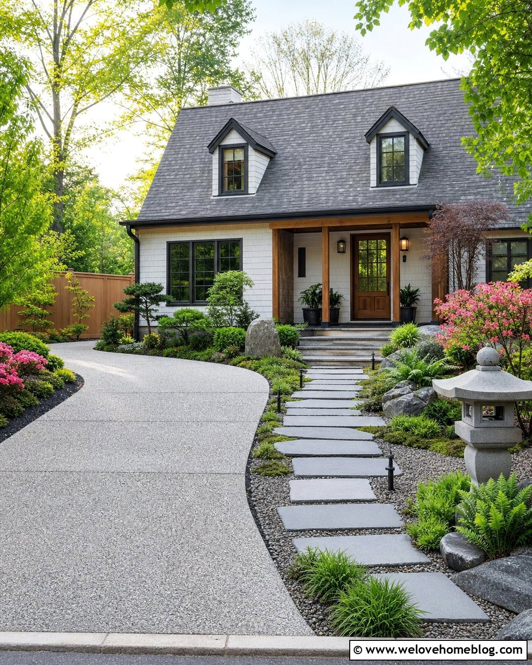 Japanese Driveway With Stepping Stone Walkway - 25 japanese driveway ideas
