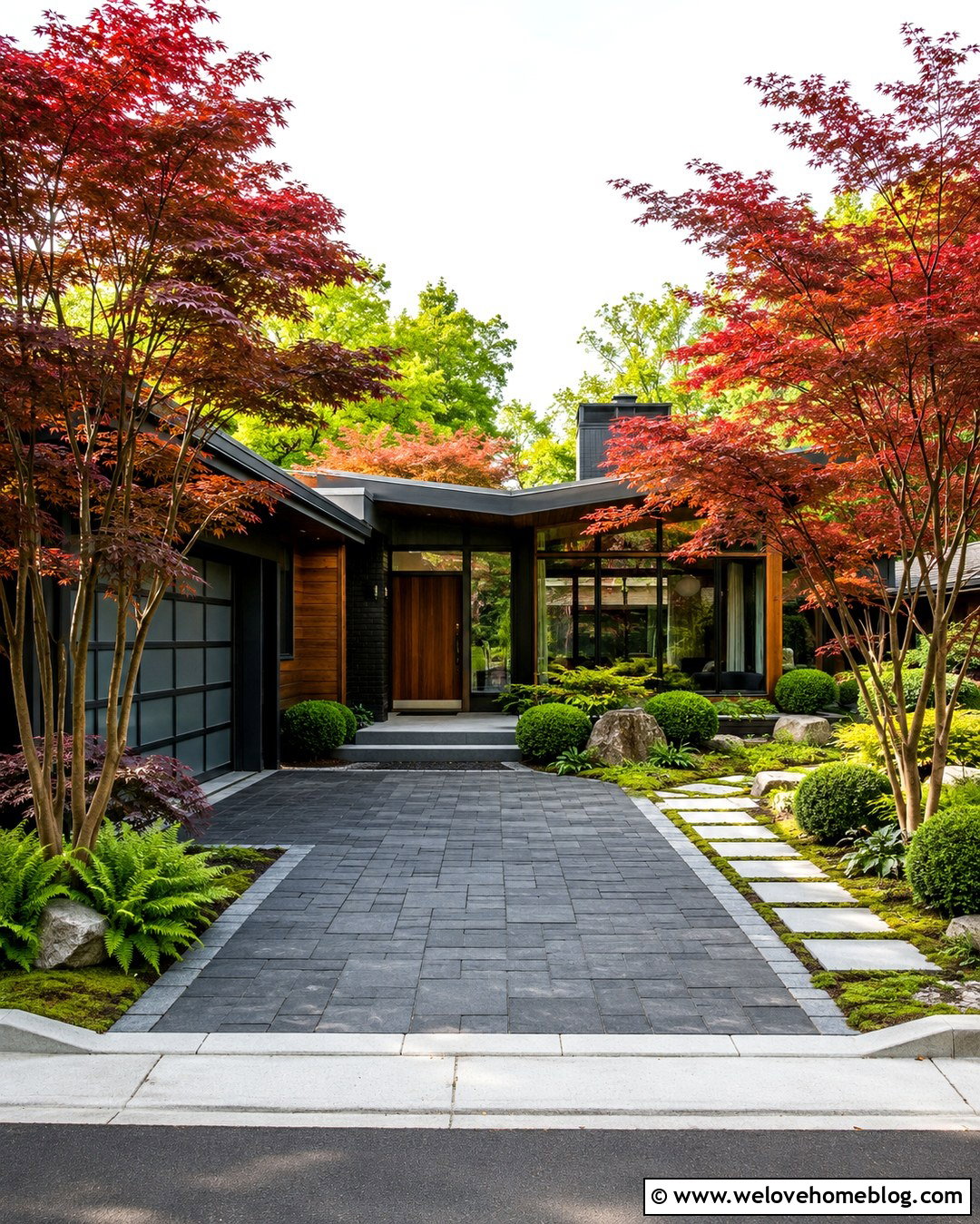 Japanese Maple Courtyard Driveway - 25 trees to line driveway ideas