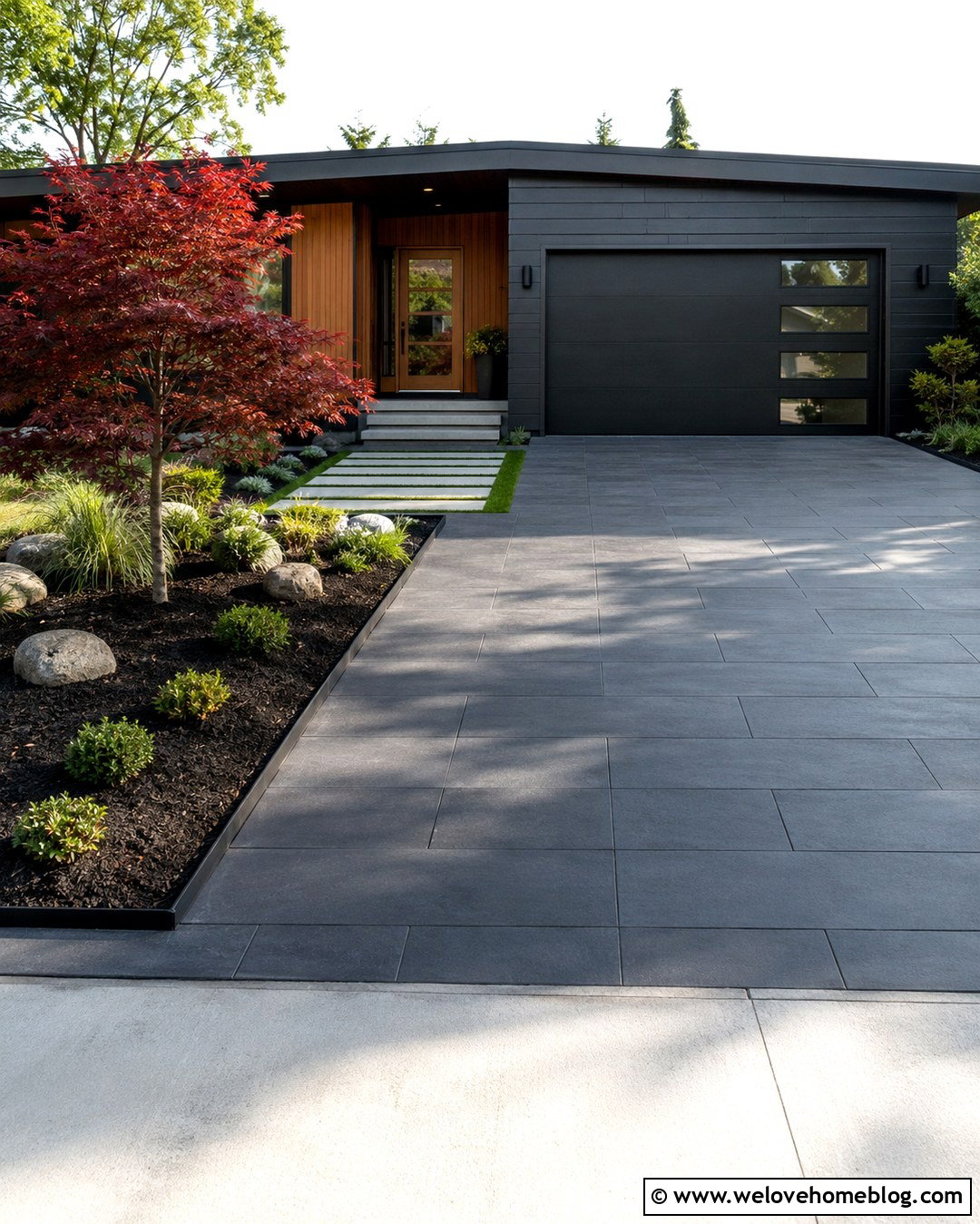 Japanese Maple Near A Driveway - 20 Driveway Tree Planting Ideas