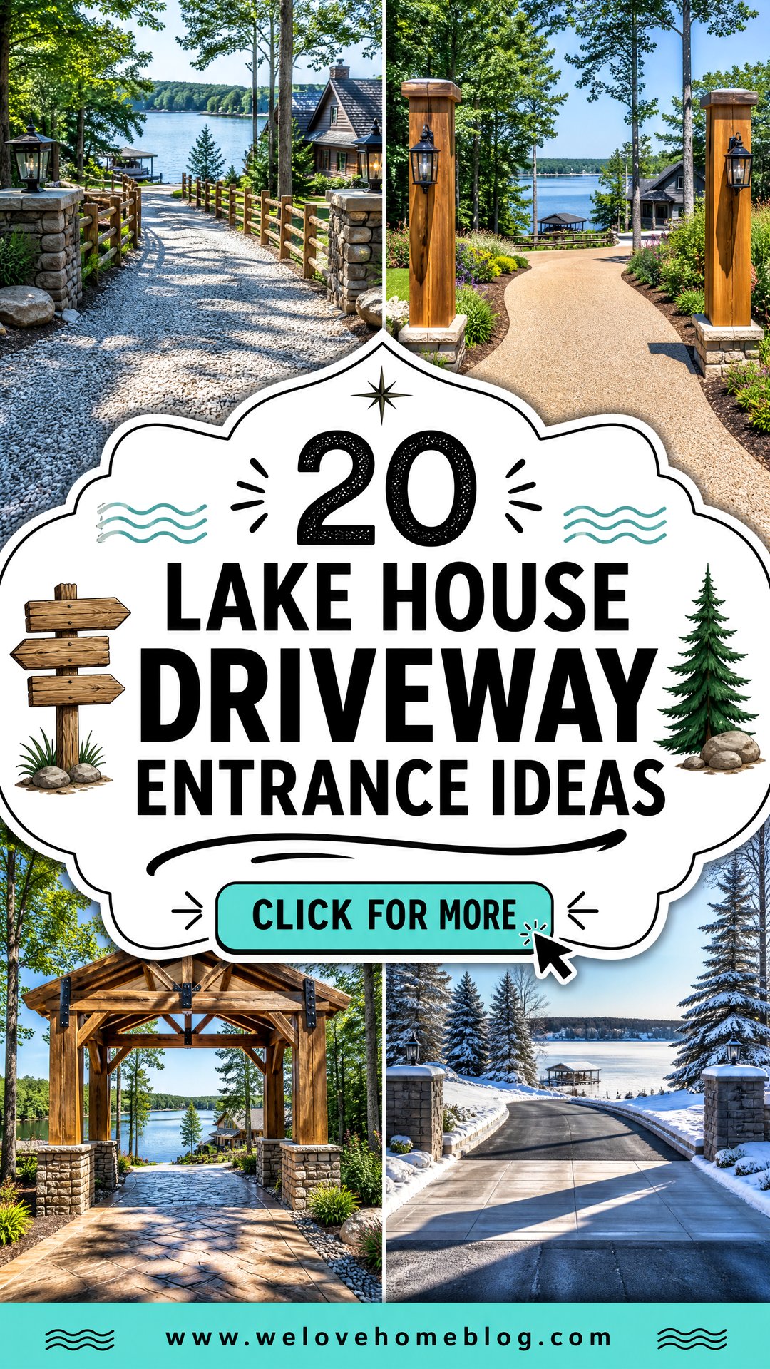 20 Lake House Driveway Entrance Ideas for Lakeside Charm - 20 Lake House Driveway Entrance Ideas for Lakeside Charm