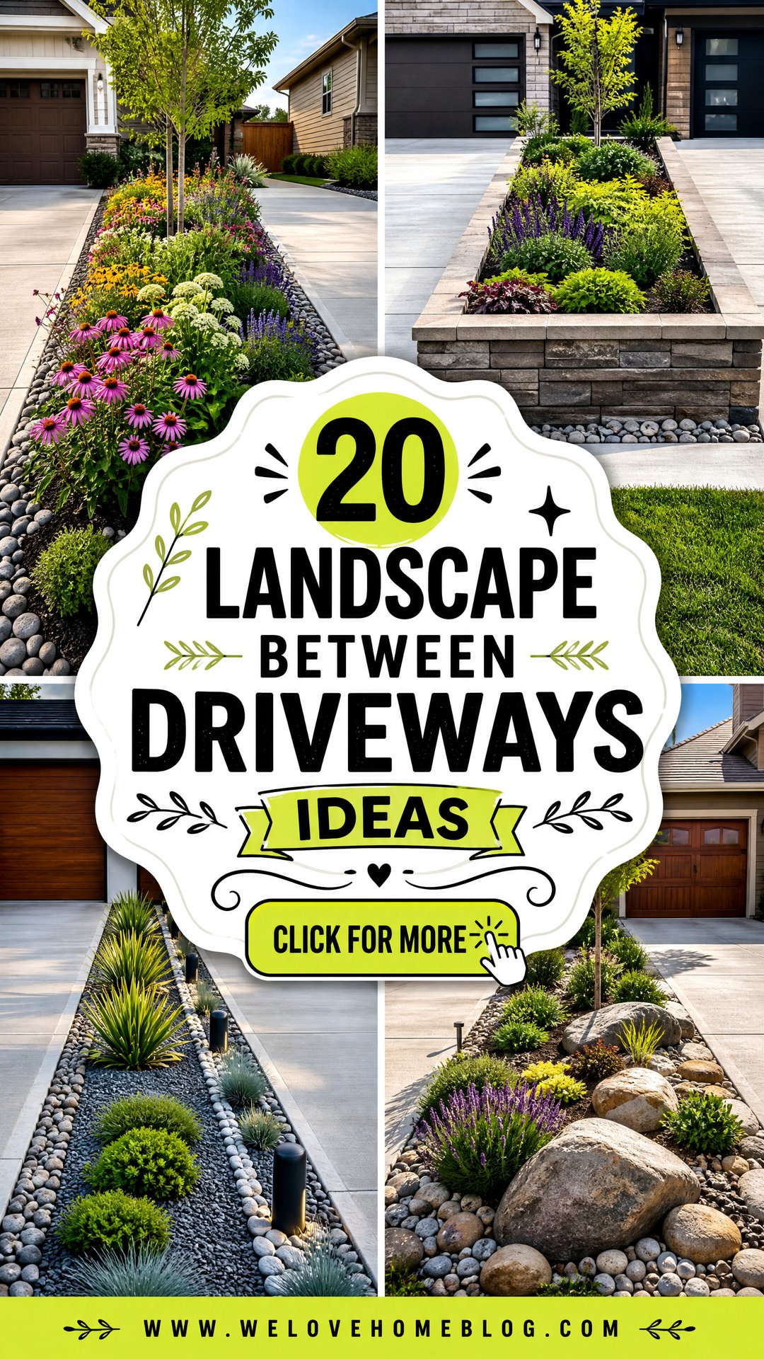 20 Landscape Between Driveways Ideas for Shared-Space Style - 20 Landscape Between Driveways Ideas for Shared-Space Style