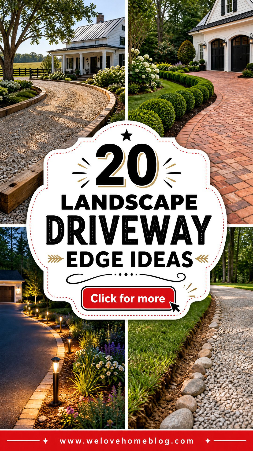20 Landscape Driveway Edge Ideas for Crisp Clean Borders - 20 Landscape Driveway Edge Ideas for Crisp, Clean Borders