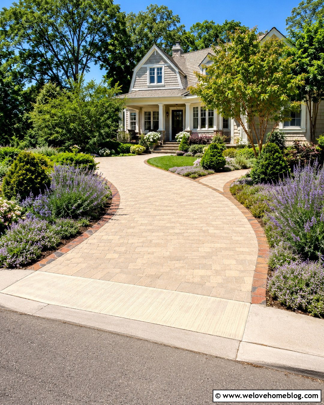 Landscaped Curb Ramp With Garden Border - 20 curb ramp driveway ideas