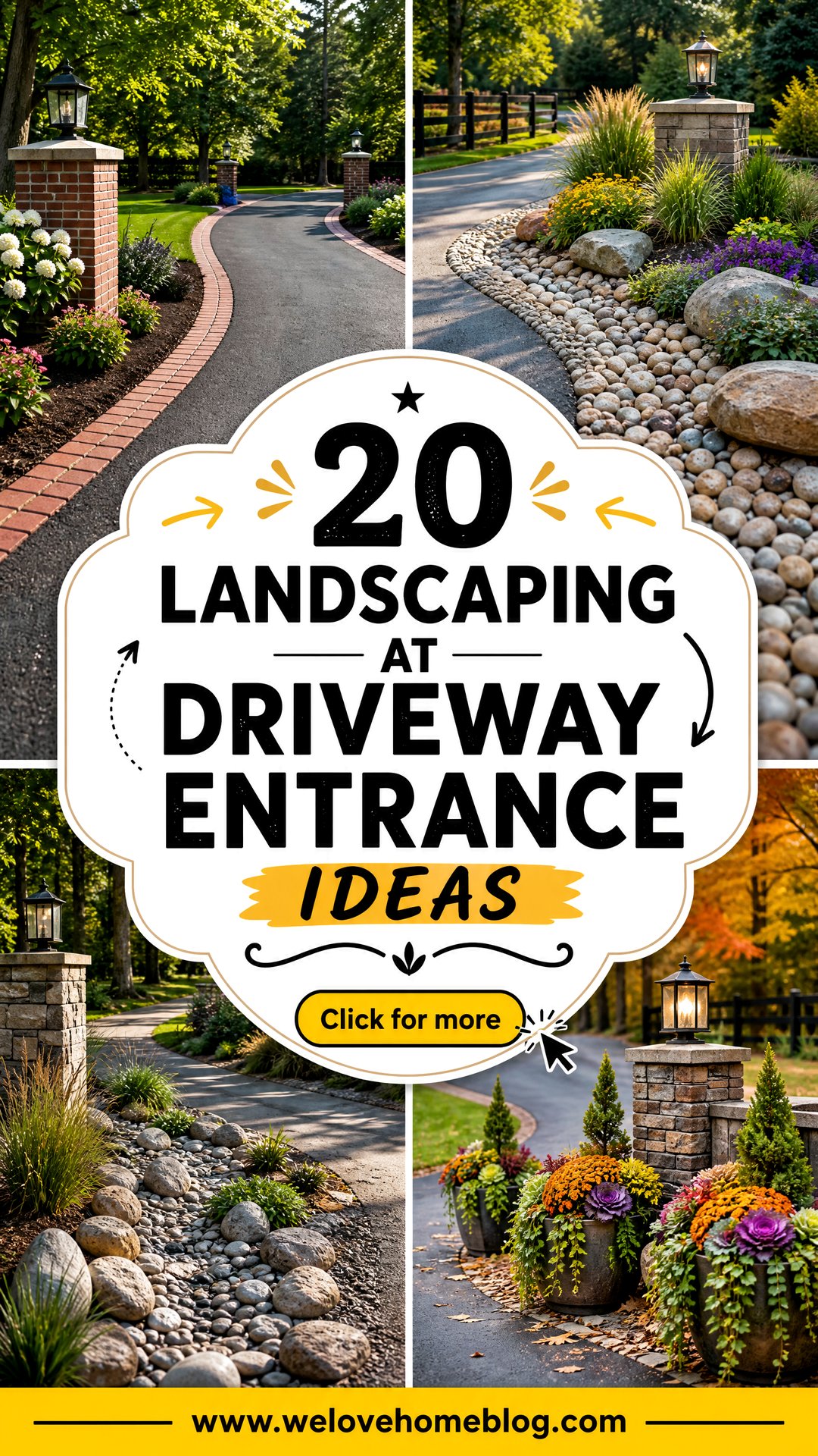 20 Landscaping at Driveway Entrance Ideas for Instant Curb Appeal - 20 Landscaping at Driveway Entrance Ideas for Instant Curb Appeal