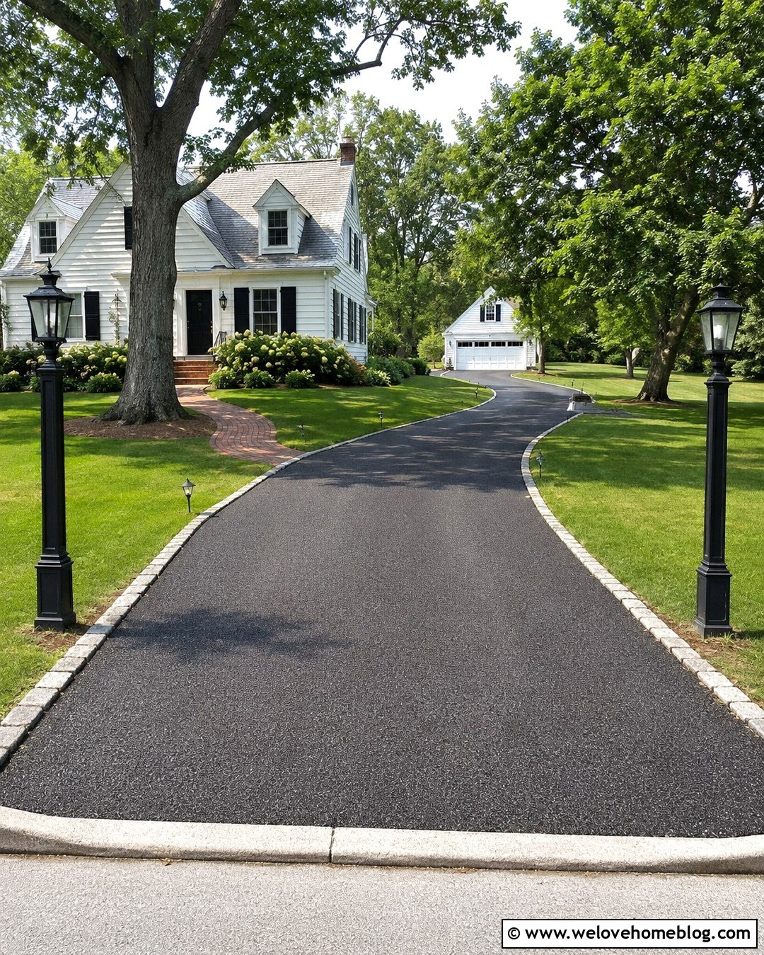 Lantern Posts Along Long Driveway - 20 Lights Along Driveway Ideas