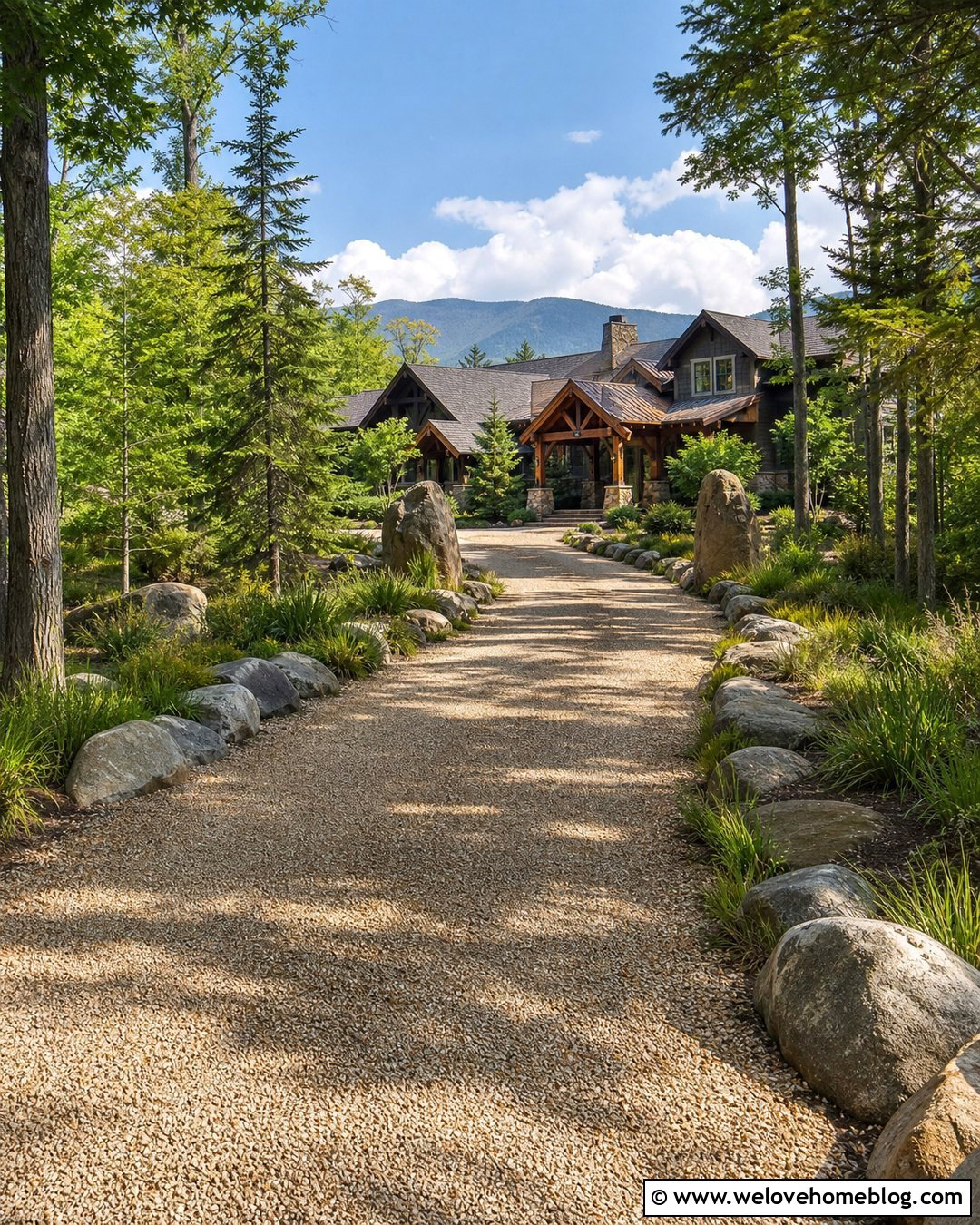 25 Rock Driveway Edging Ideas for a Rugged, Polished Border
