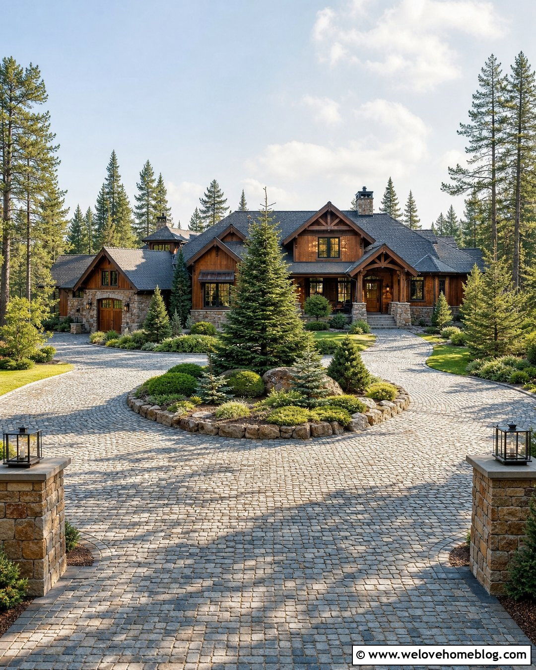 20 Circle Driveway Landscaping Front Yards Ideas for Curb Appeal