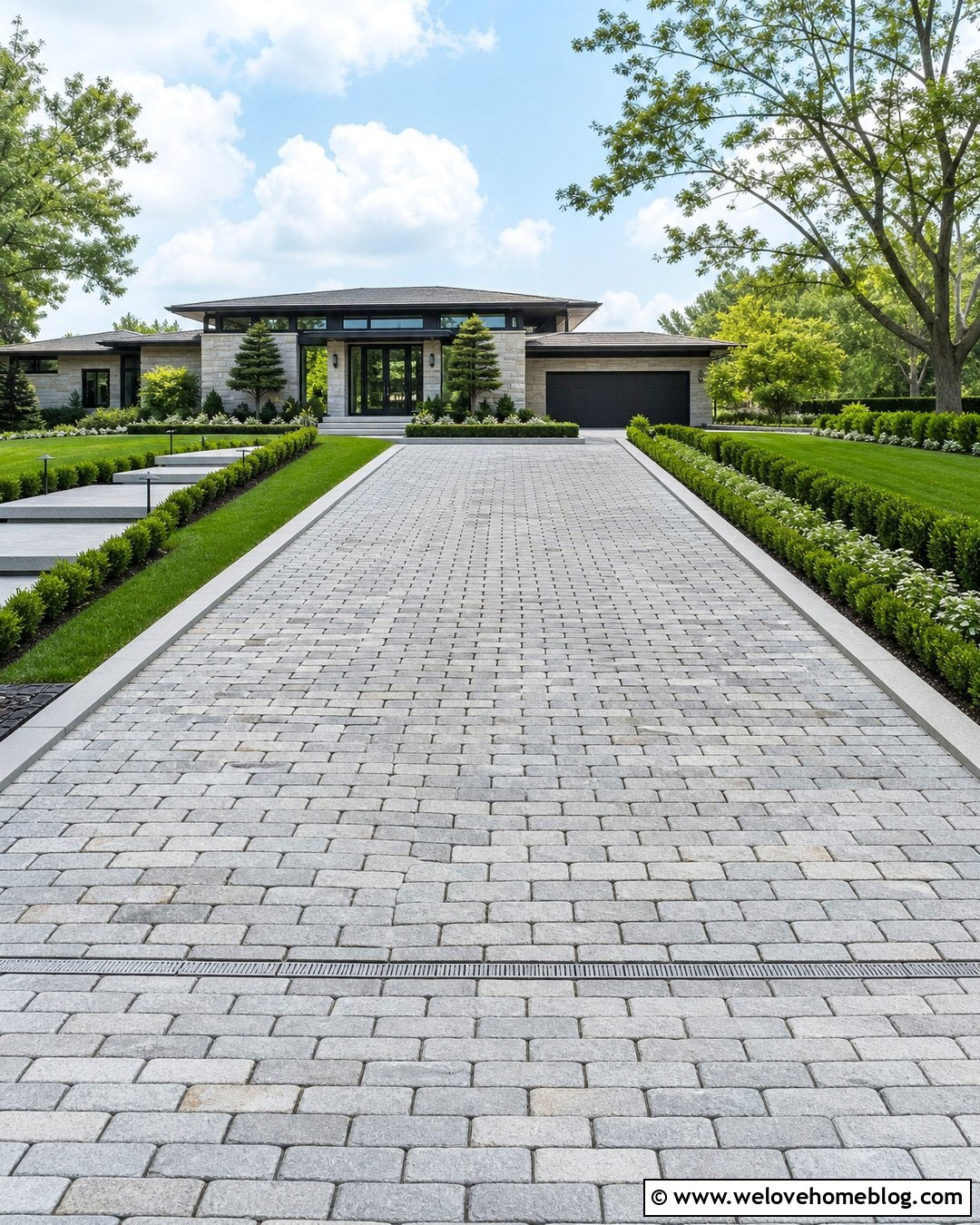 Large Cobblestone Driveway - 20 Modern Cobblestone Driveway Ideas