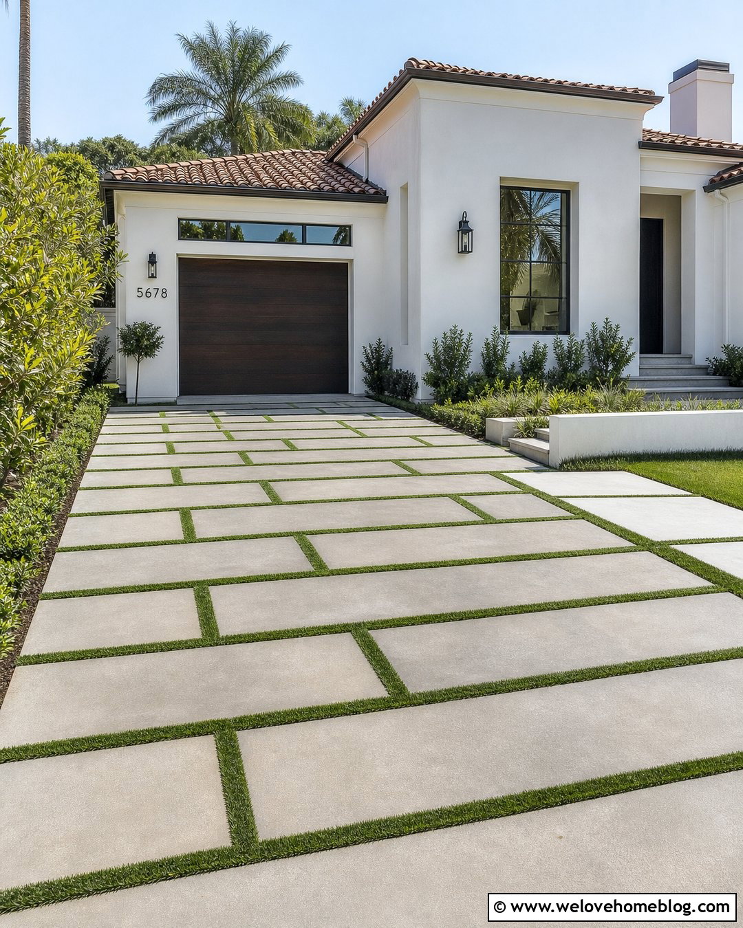 Large Concrete Pavers With Grass Joints - 45 grass pavers driveway ideas
