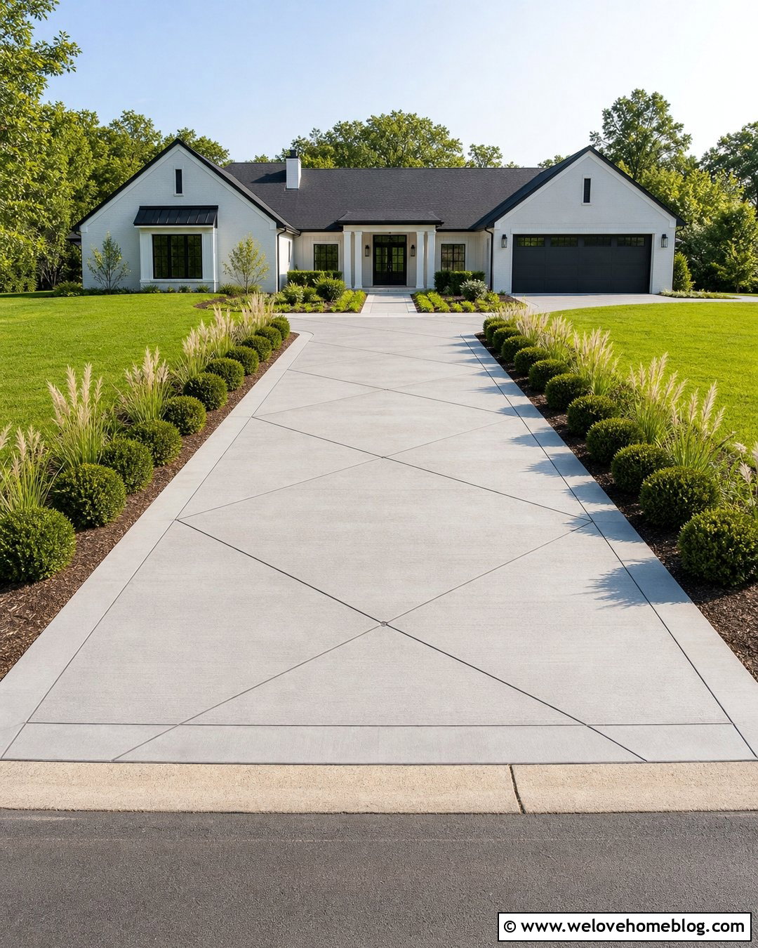 Large Diamond Pattern Concrete Driveway - 20 Diamond Pattern Concrete Driveway Ideas