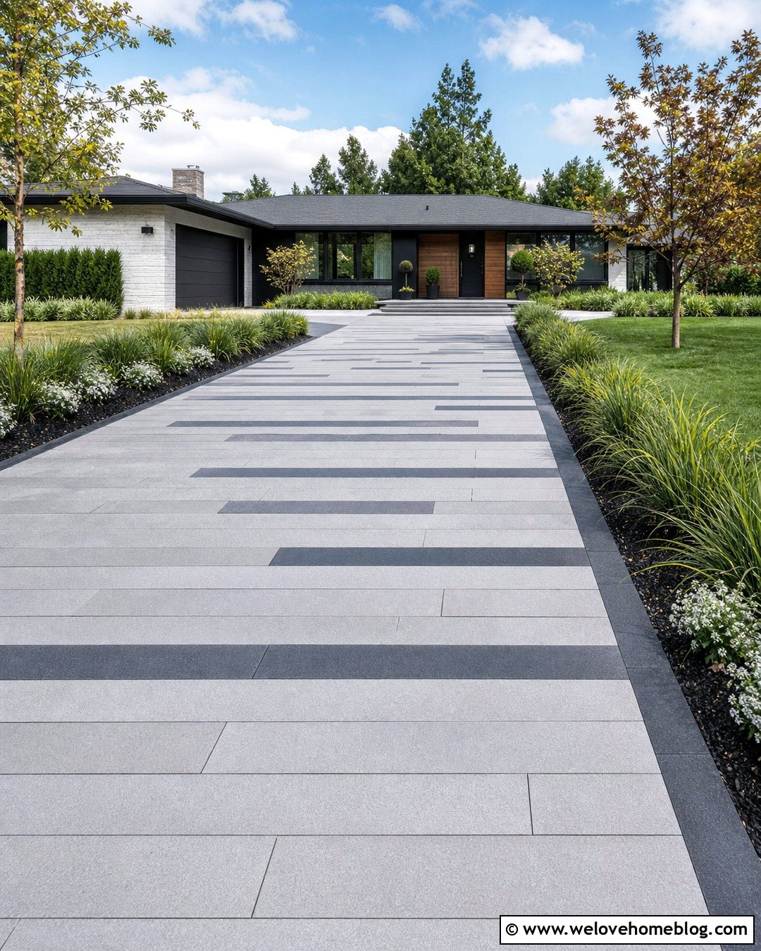 Large Format Linear Driveway Paver Pattern - 20 Driveway Paver Patterns Ideas