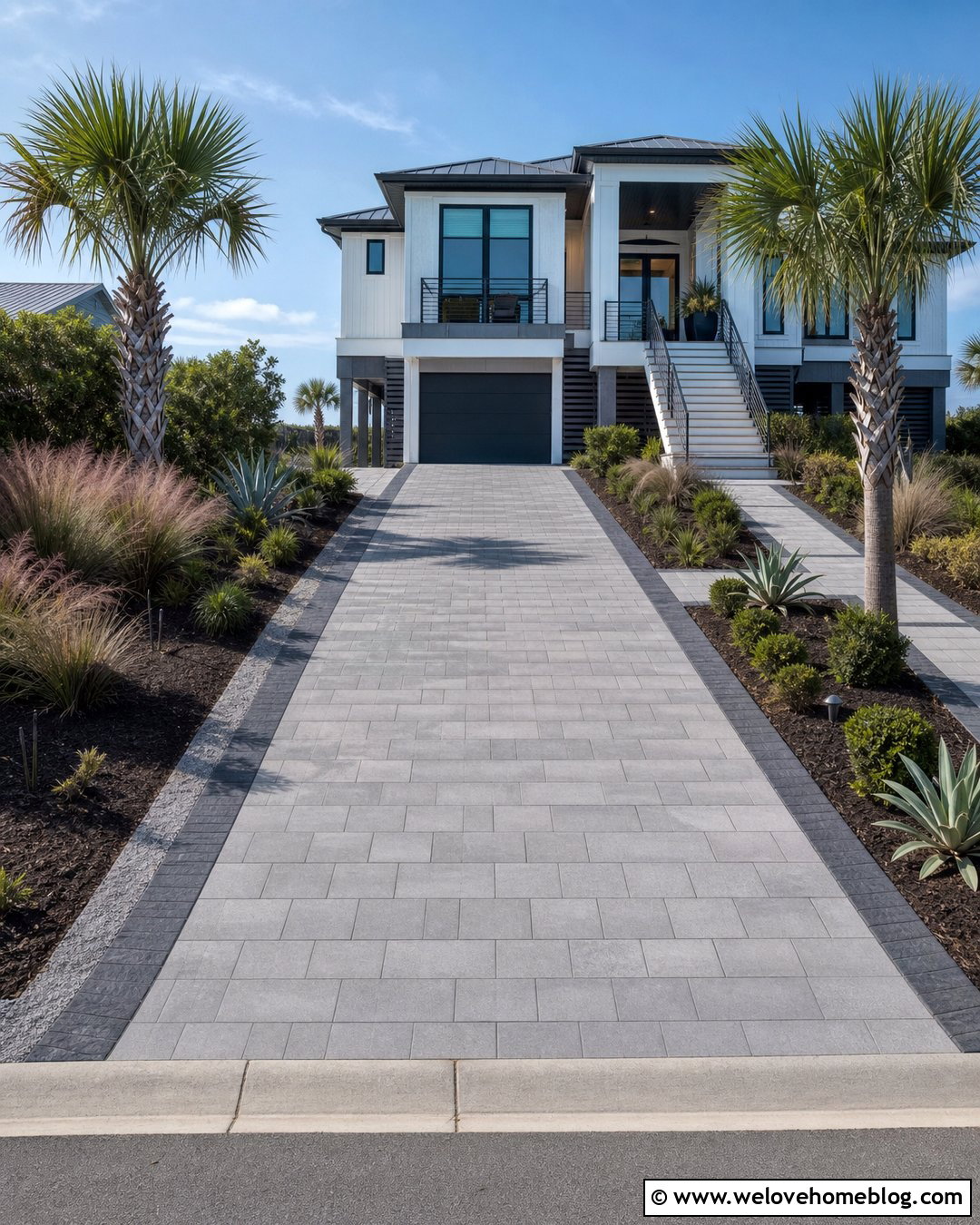Large Format Paver Driveway - 20 Lowcountry Paver Driveway Ideas