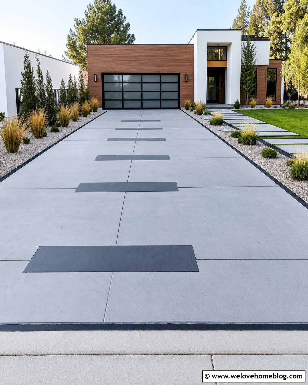 Large Format Paver Driveway Extension - 25 Paver Driveway Extension Ideas